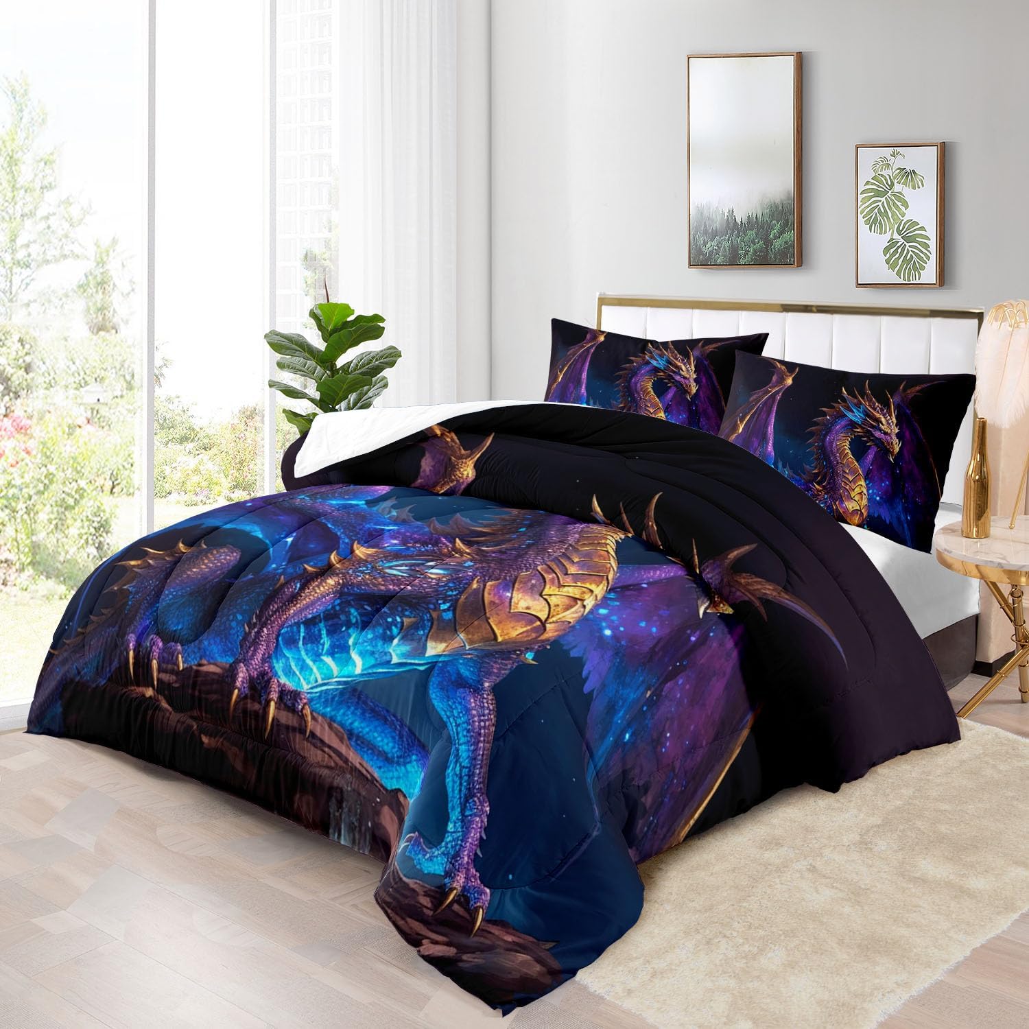 3D Dragon Comforter Set King Size for Boys