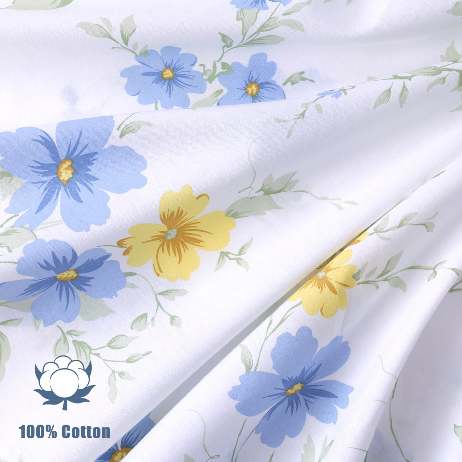 YINFUNG Floral Twin XL Sheet Set 3 Piece