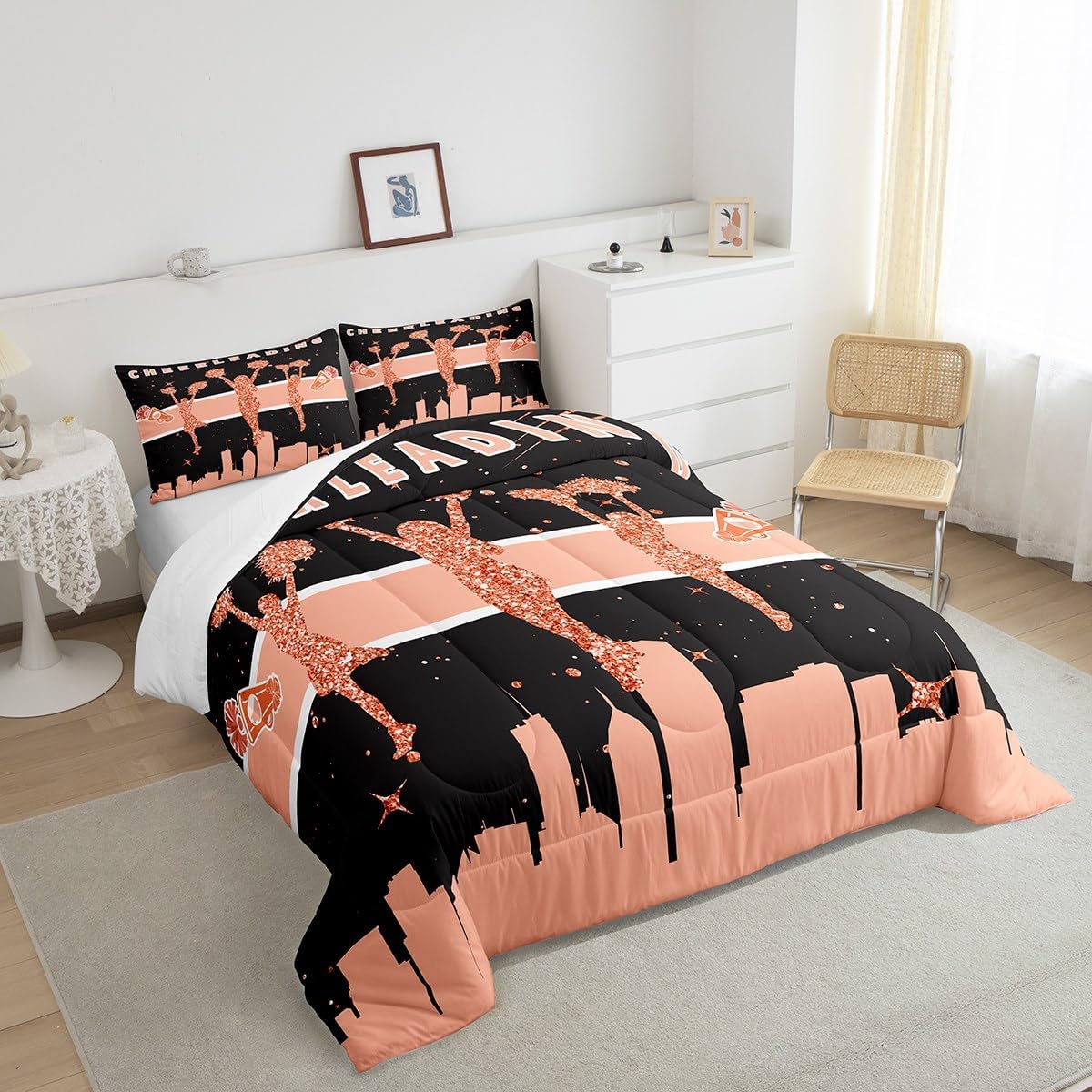 Erosebridal Cheerleader Comforter Set for Girls Women 1
