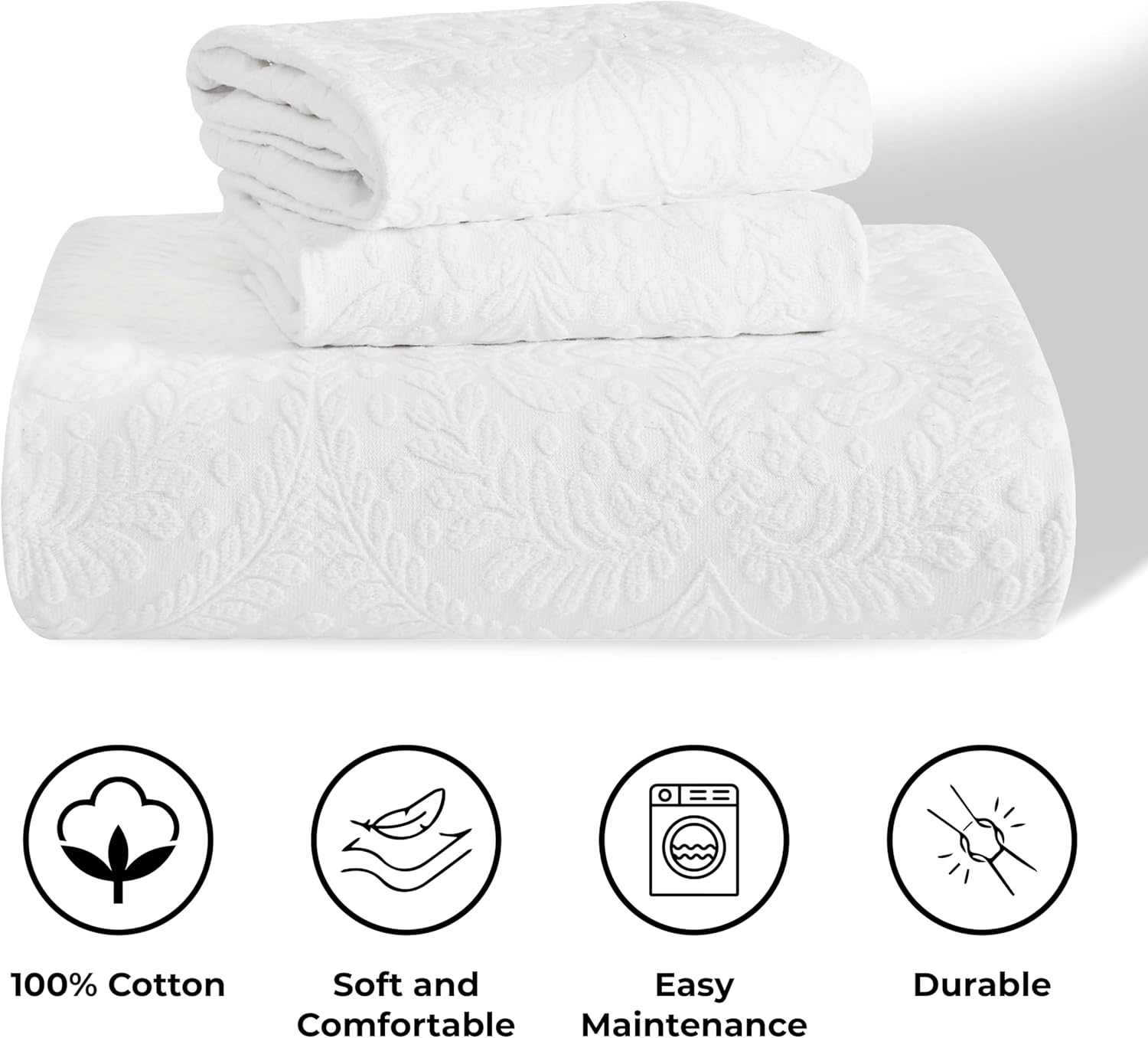 Superior Aspen Cotton Blend 3 Piece Bedspread Set 1