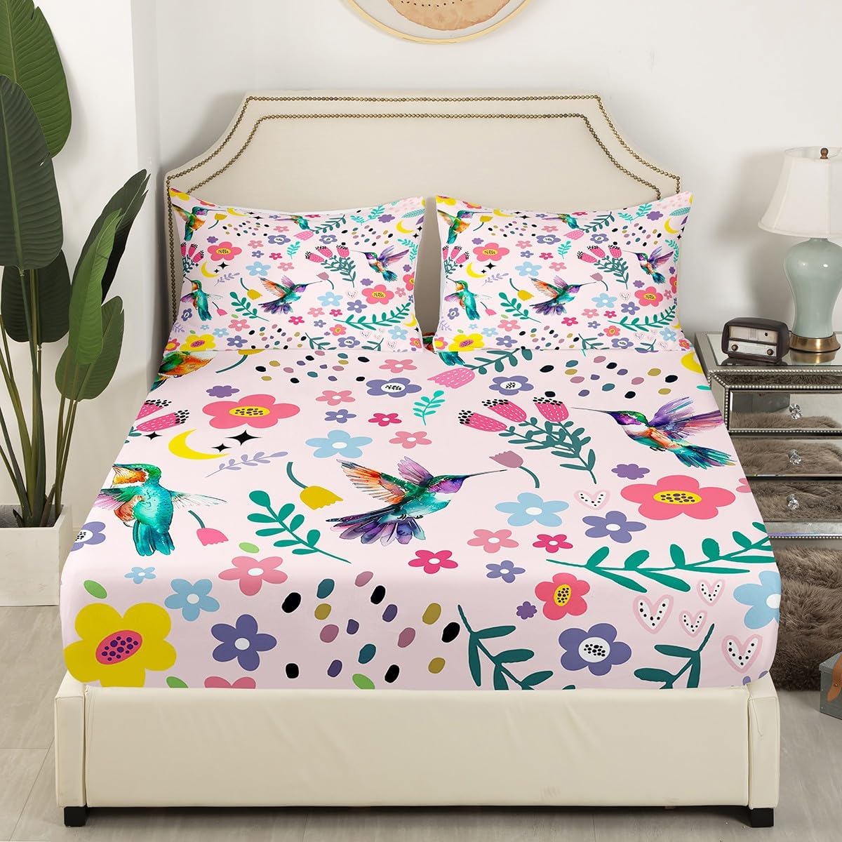 Erosebridal Hummingbird Sheet Set Queen Size
