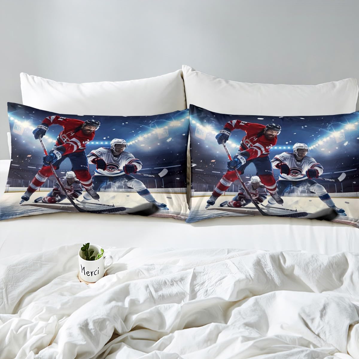 Erosebridal Hockey Duvet Set Twin Size