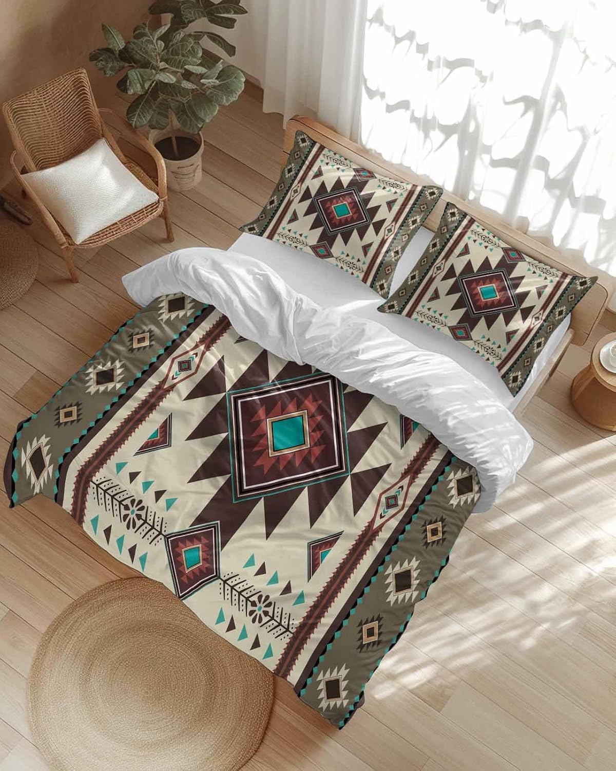 ZOE GARDEN Brown Southwest Duvet Cover Set