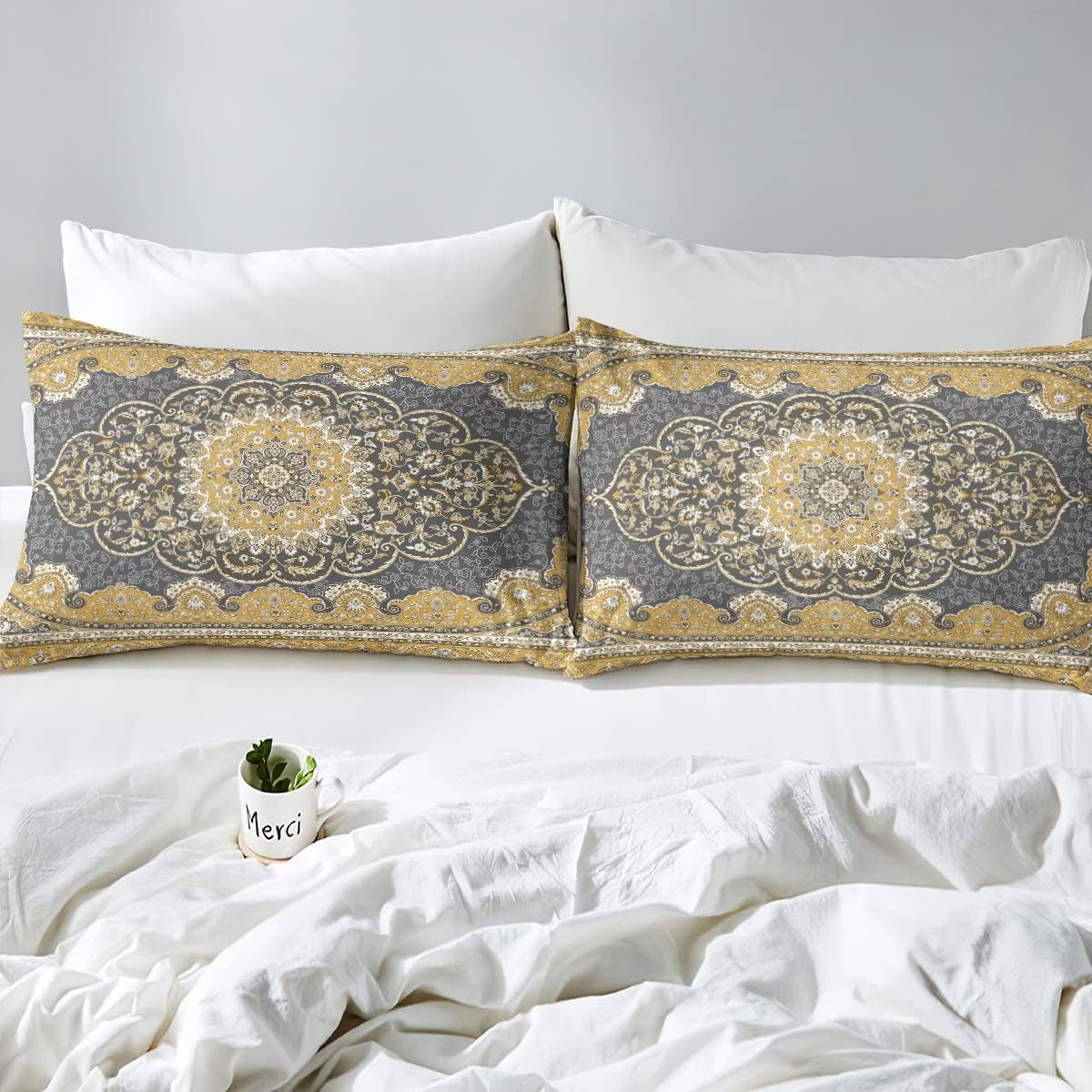 Erosebridal Bohemian Floral Duvet Cover Set
