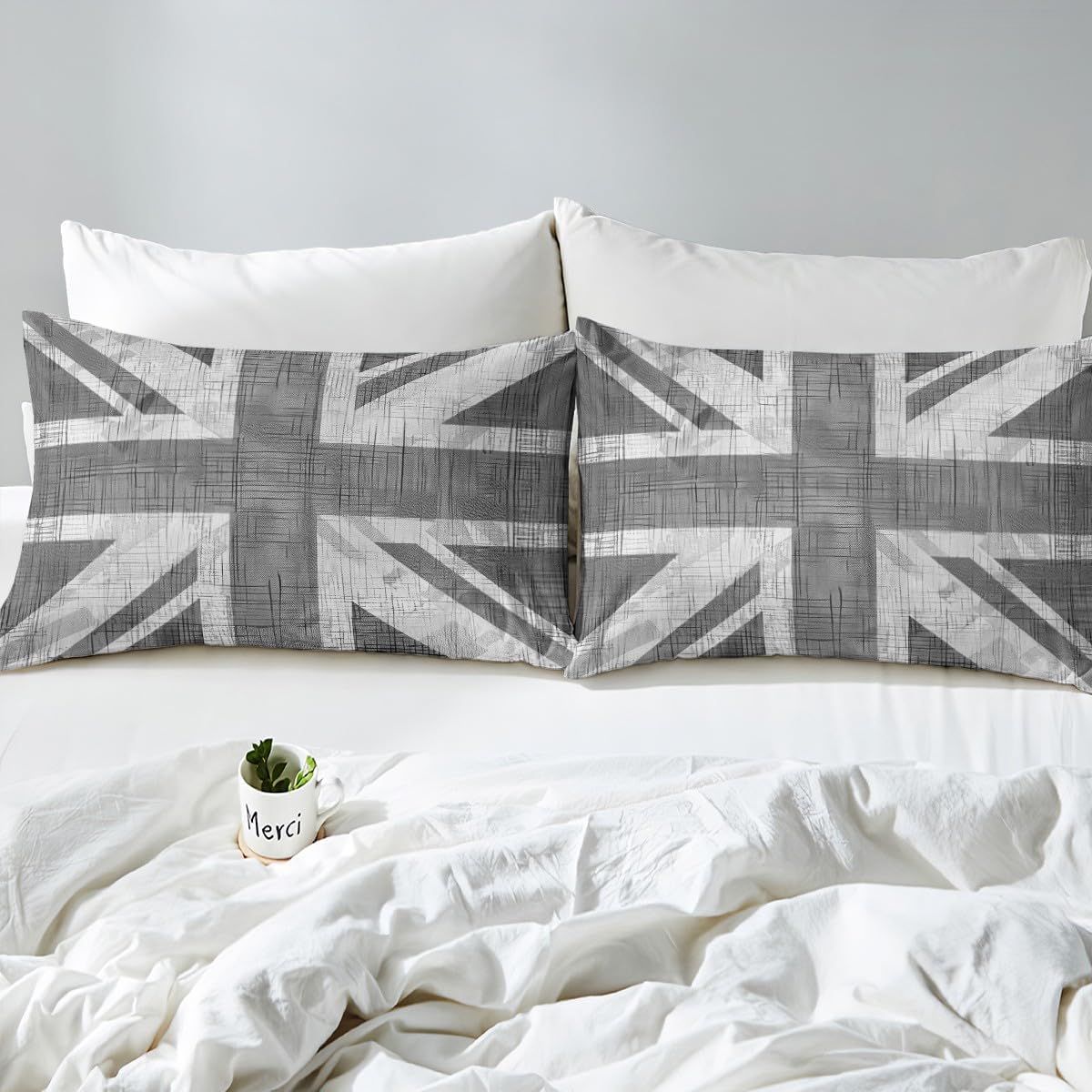 Feelyou UK Flag Bed Sheet Set Queen 4Pcs