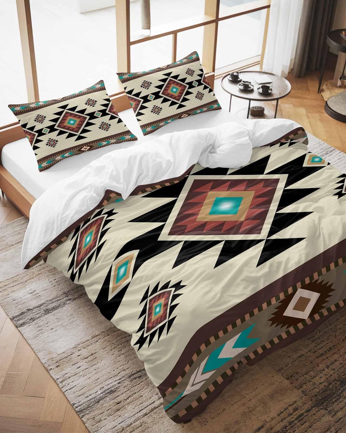 ZOE GARDEN Southwest Geometric Duvet Cover Set 3 Pieces