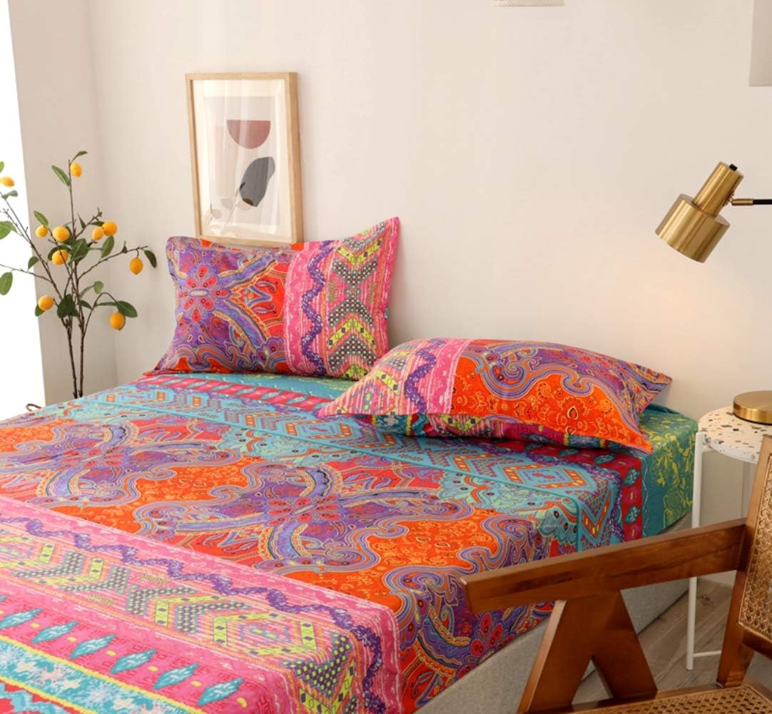 Feelyou Boho Bed Sheet Set Queen