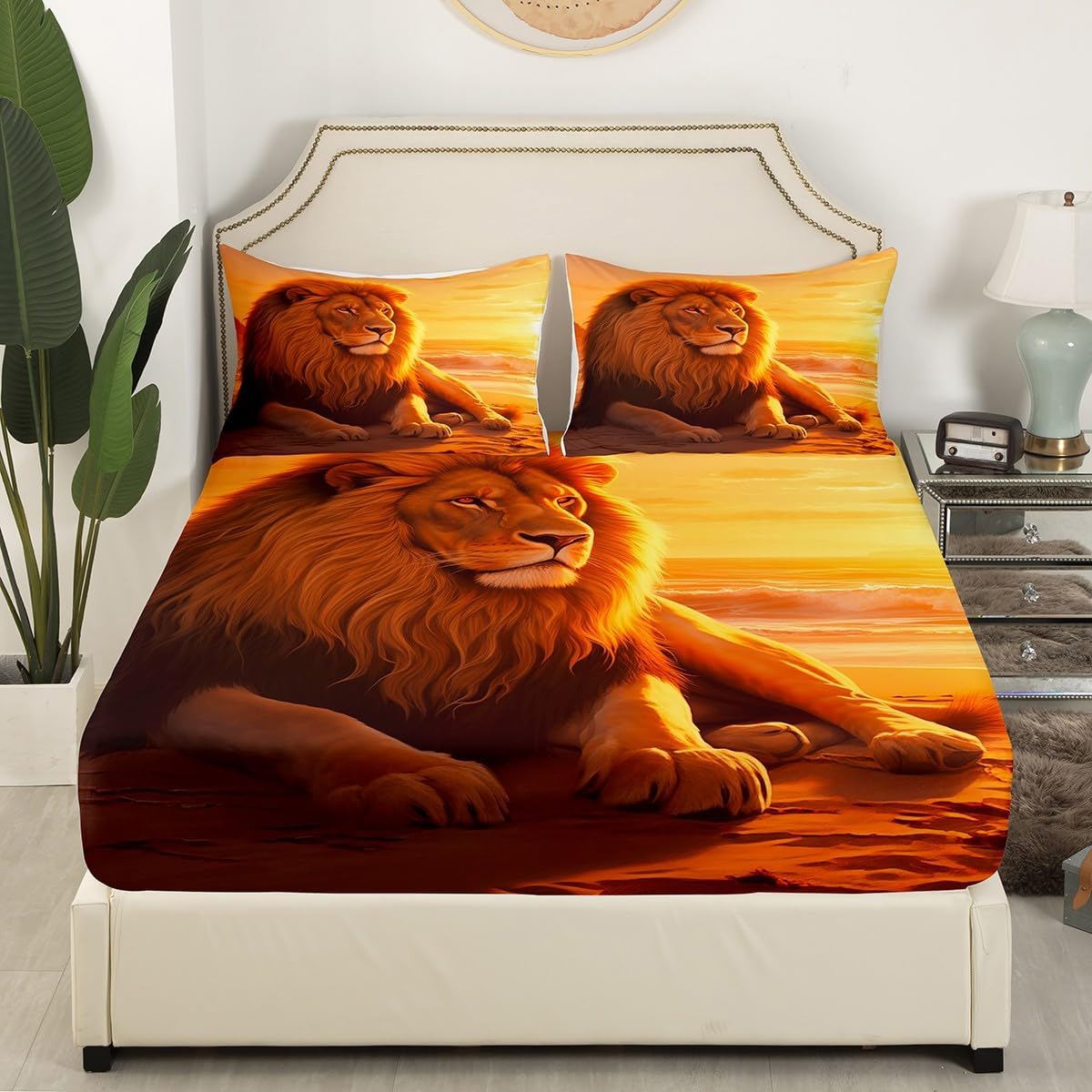 Feelyou 3D Lion Bedding Set Queen Size 1