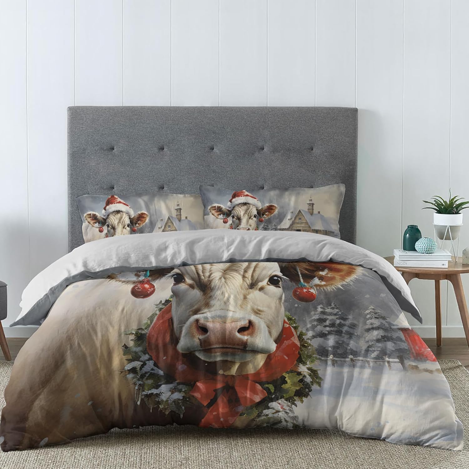 LooPoP Christmas Comforter Set California King 3 Piece