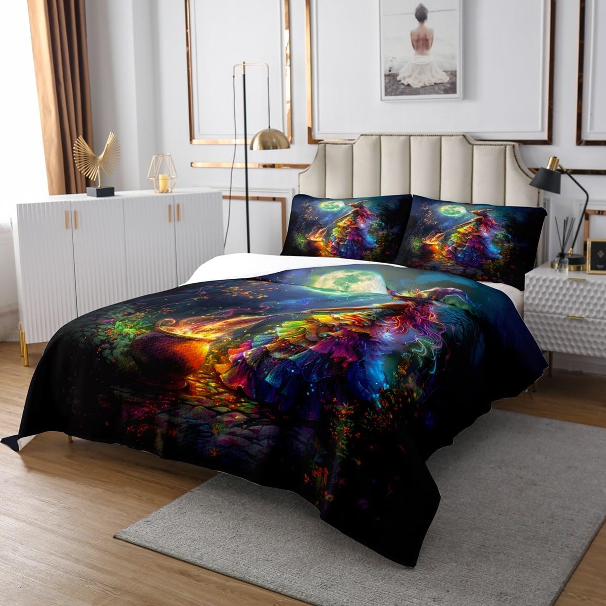 Manfei Witch Princess Queen Bedspread Set