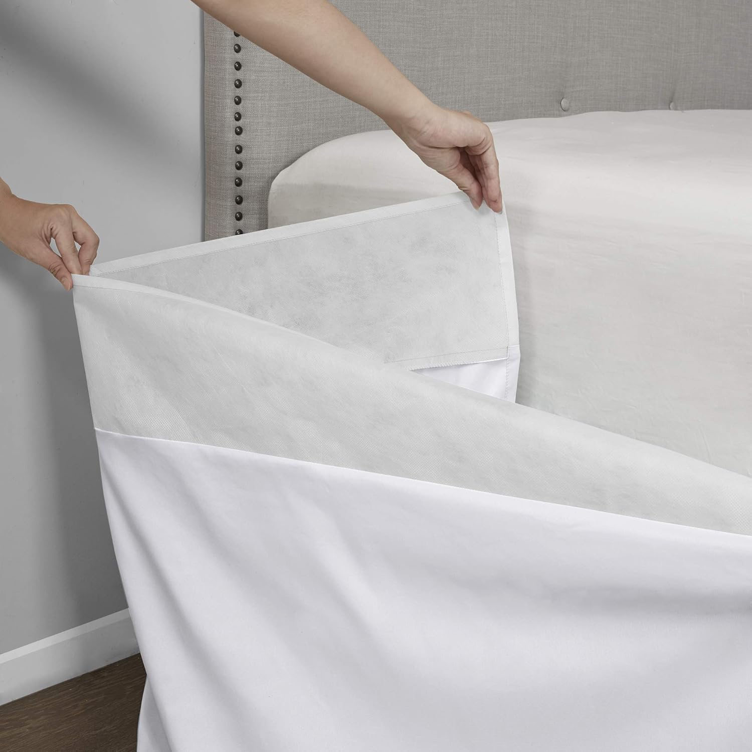 Madison Park Simple Fit Bedskirt White 6x236x26