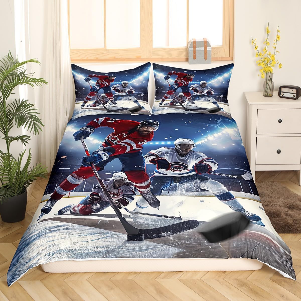 Erosebridal Hockey Duvet Set Twin Size
