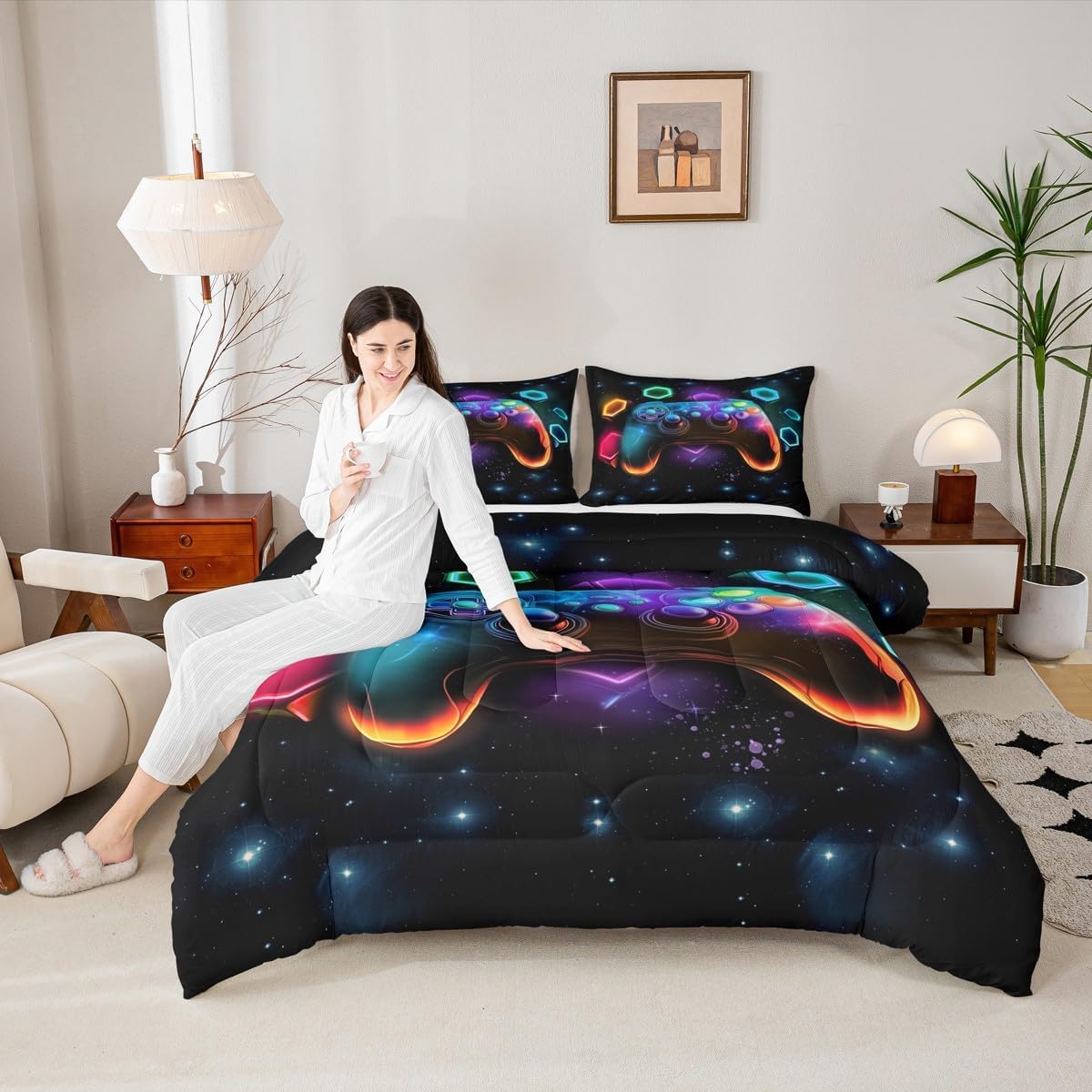 Erosebridal Gaming Comforter Set for Boys King Size