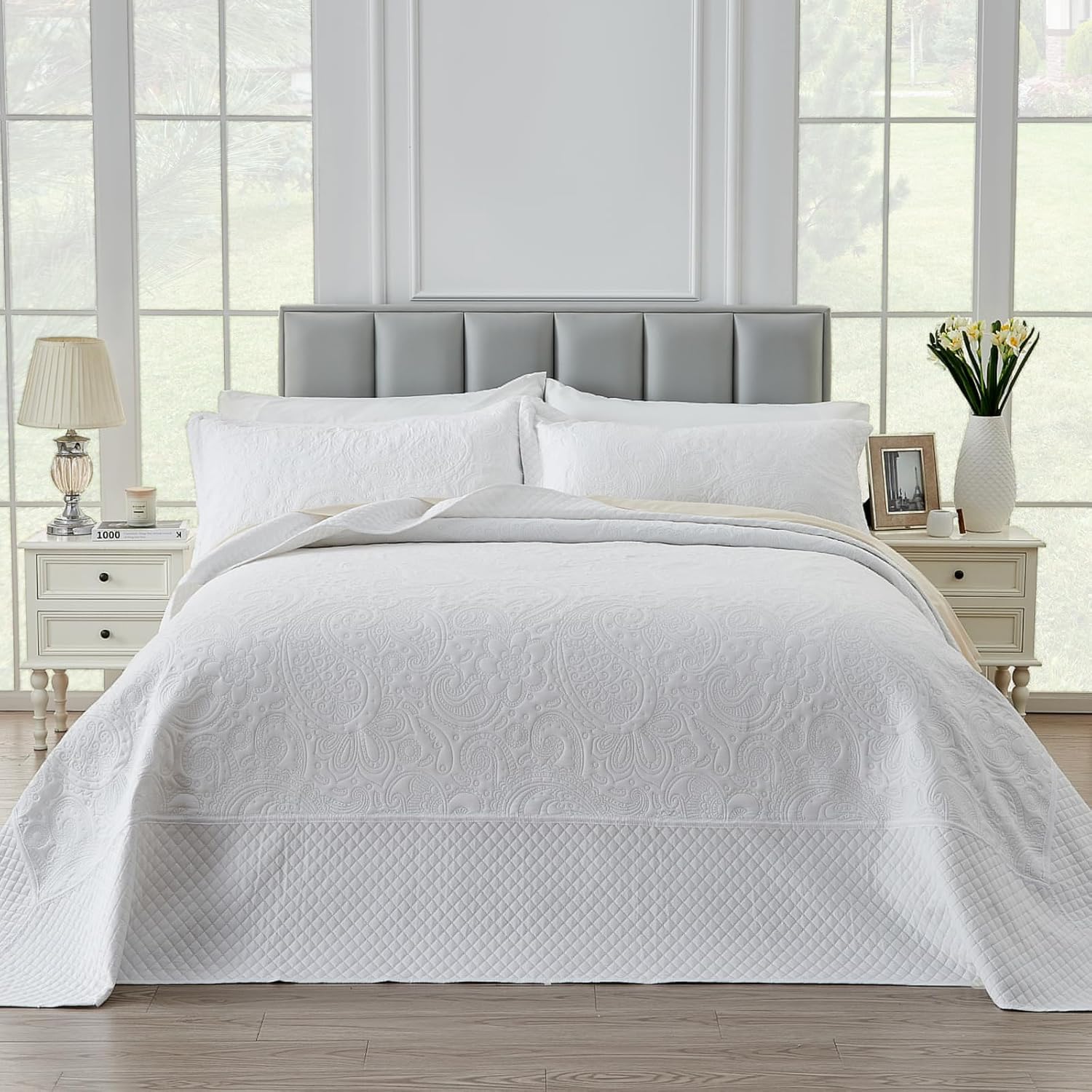 Suchbed California King Bedspread Set 128x120 Inches