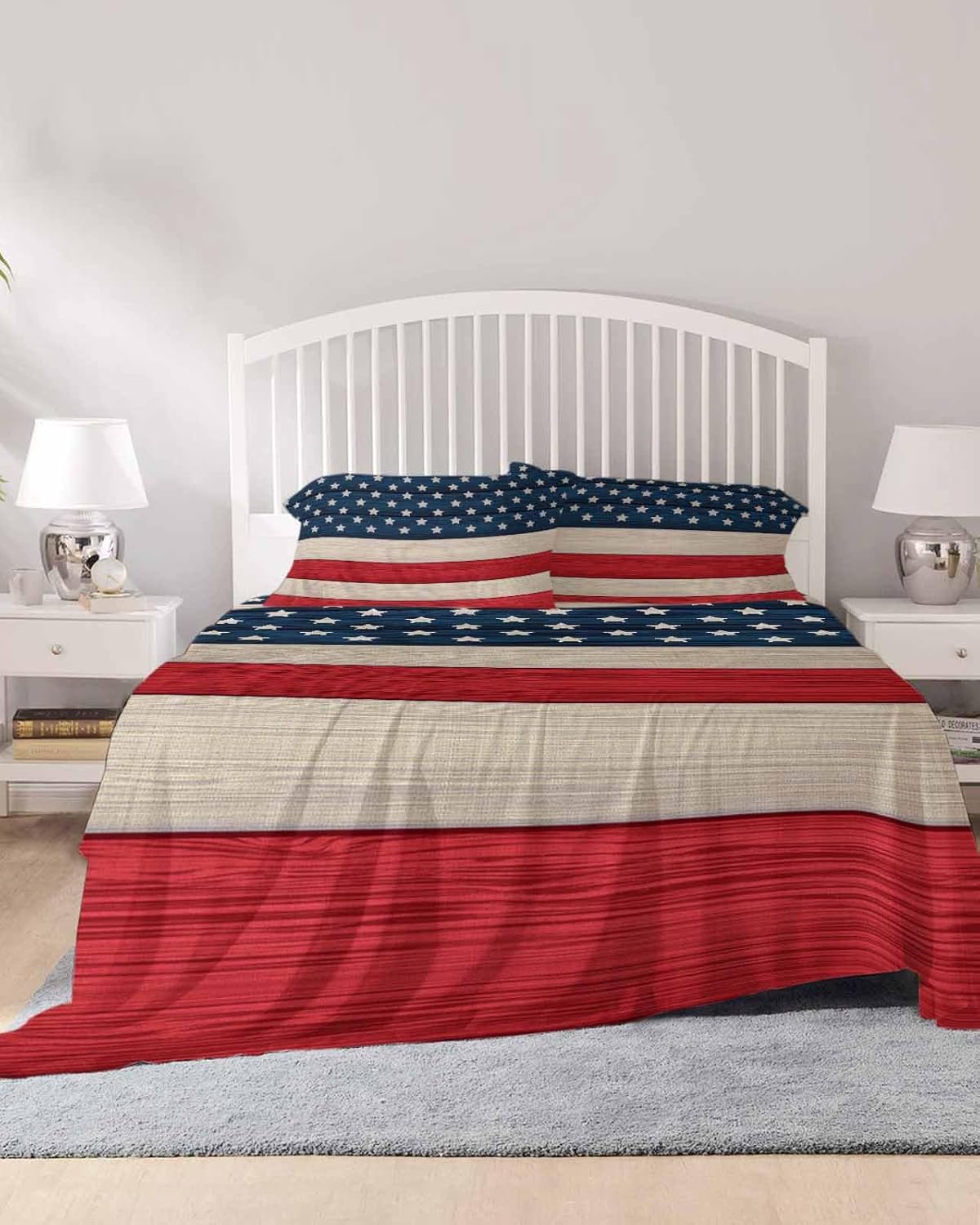 Boanket 4th of July 4 Piece Microfiber Sheet Set