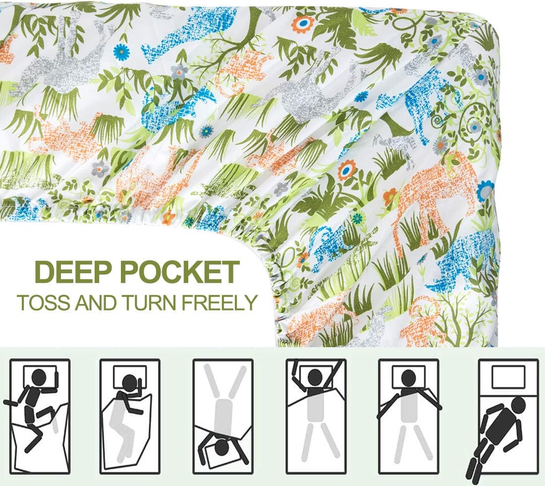 Vonty Jungle Kids Bed Sheet Set Twin