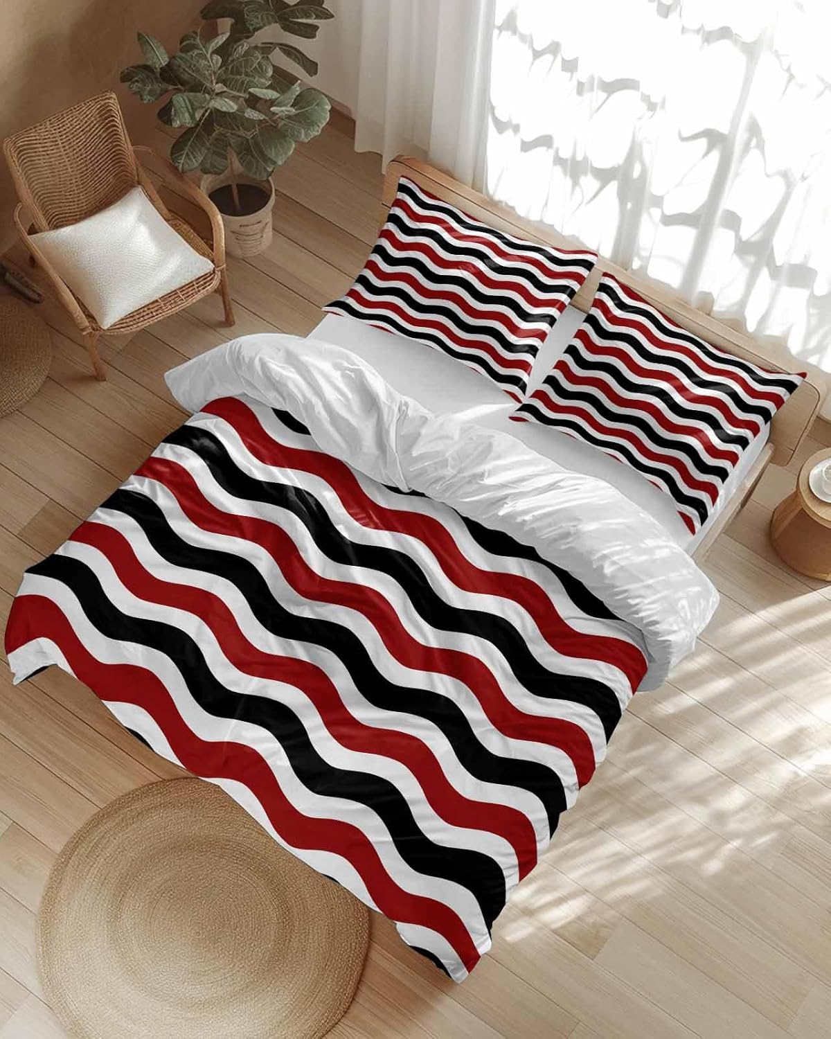 ZOE GARDEN Queen Duvet Cover Set 3 Piece with Pillowcases