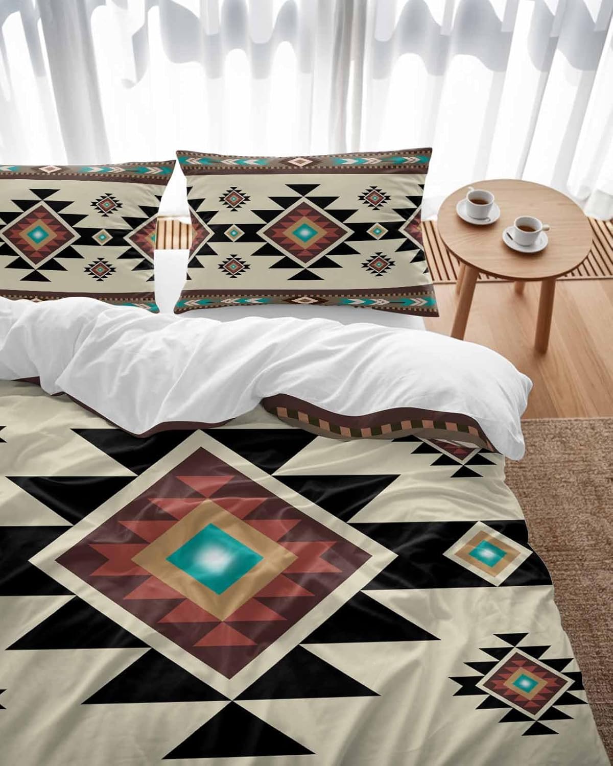 ZOE GARDEN Southwest Geometric Duvet Cover Set 3 Pieces