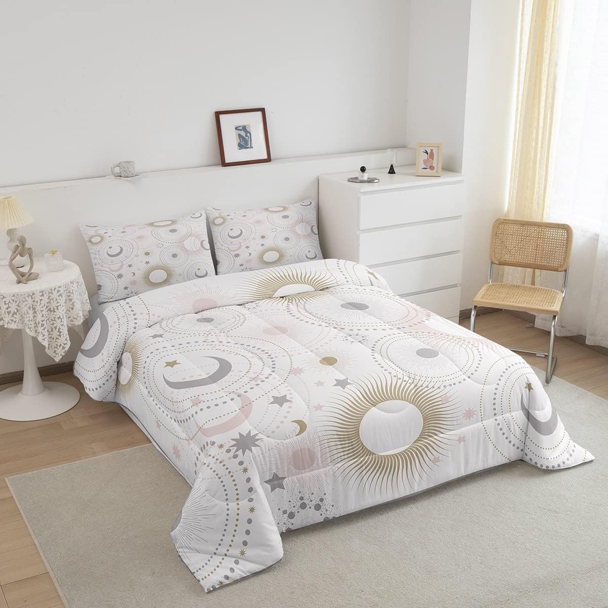 Homewish Stars and Moon Comforter Set Full Size