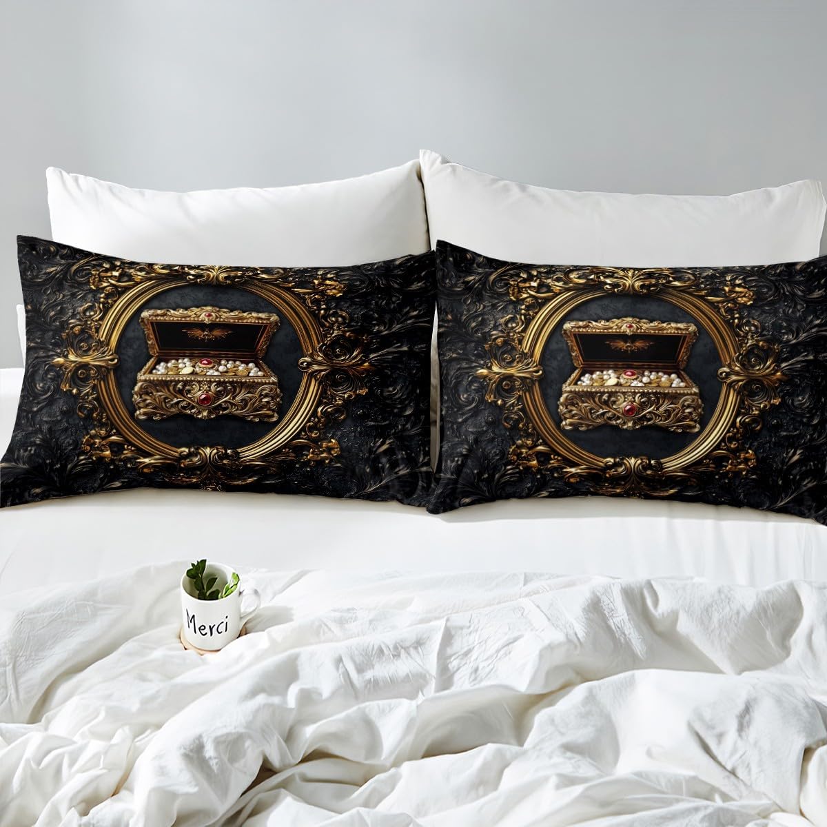 Homewish Luxury Diamond Pearl Fitted Sheet Set 1