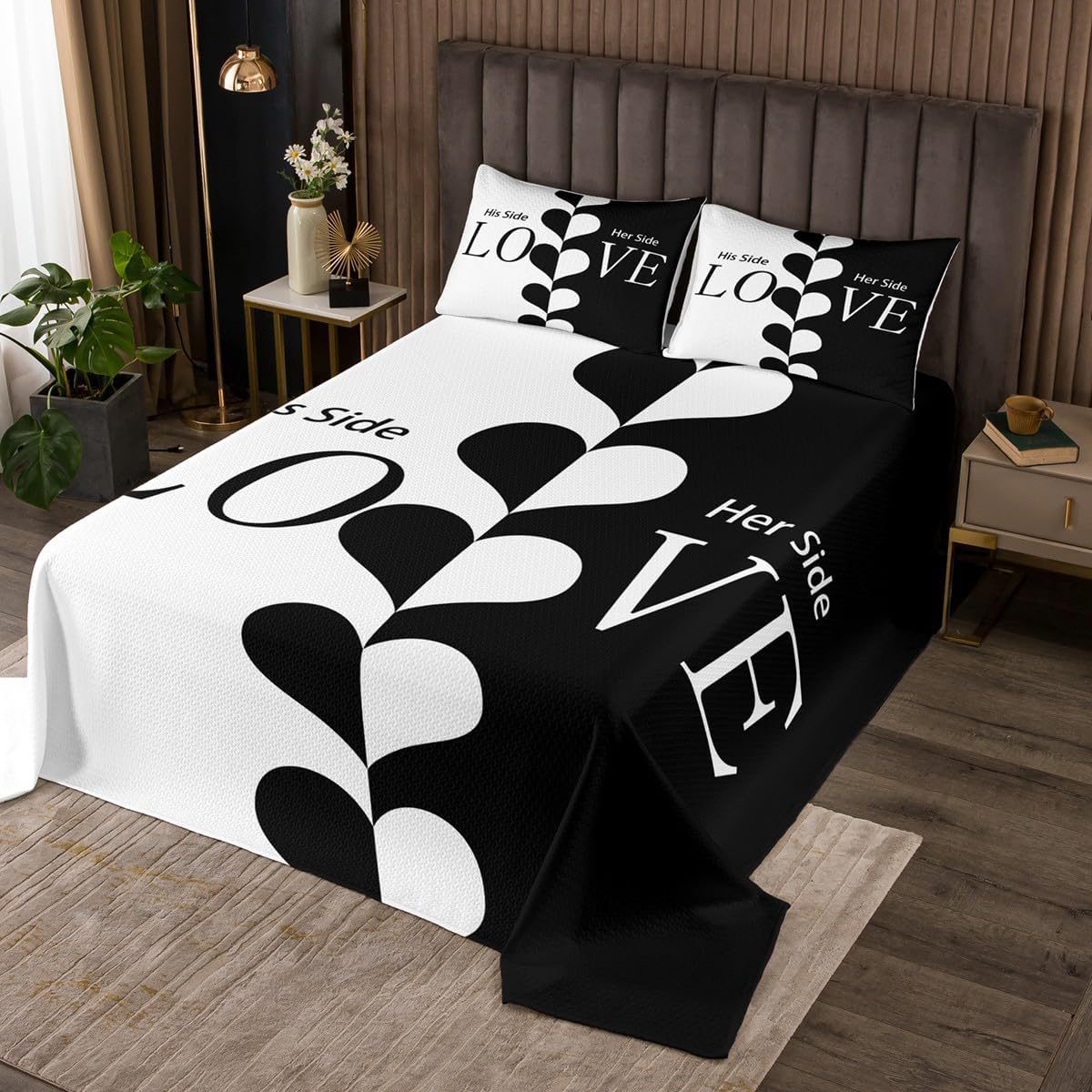 Erosebridal Queen Bedspread Set with 2 Pillow Cases