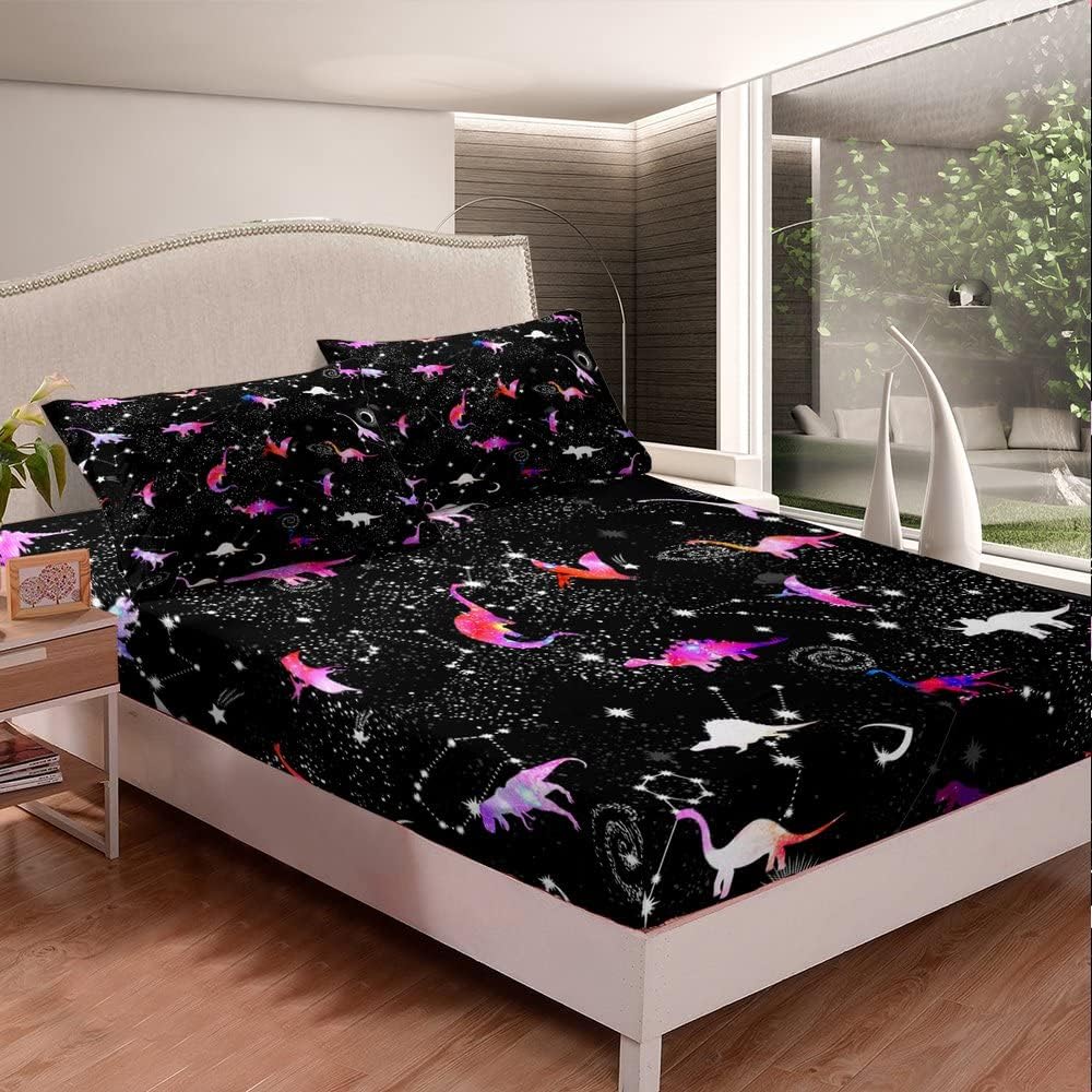 Erosebridal Dinosaur Silhouette Sheet Set for Kids
