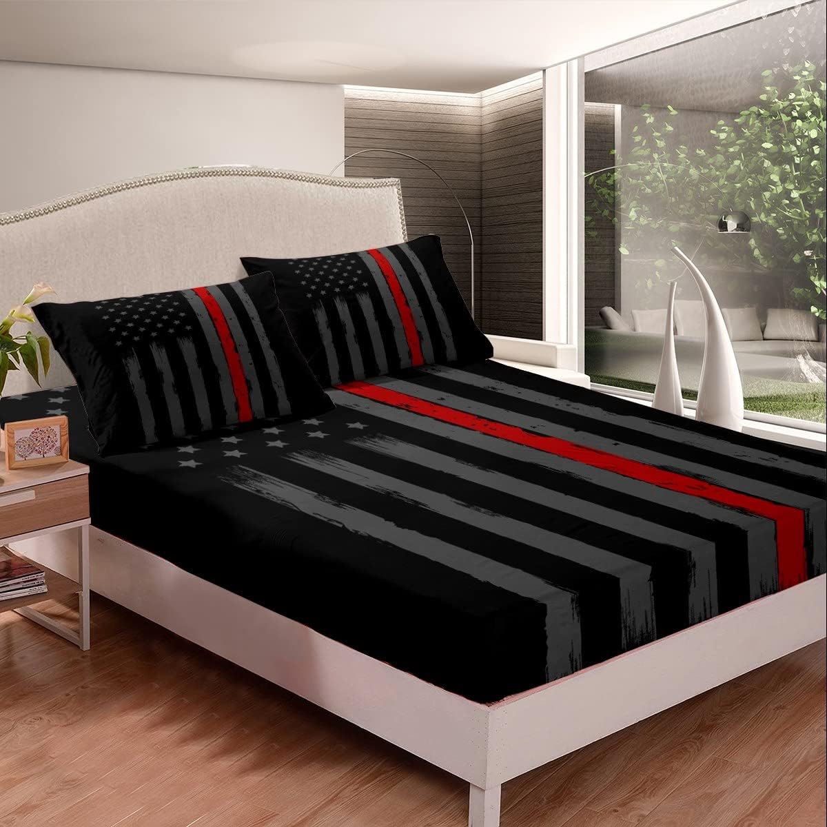 Erosebridal Queen Size Flag Bed Sheet Set
