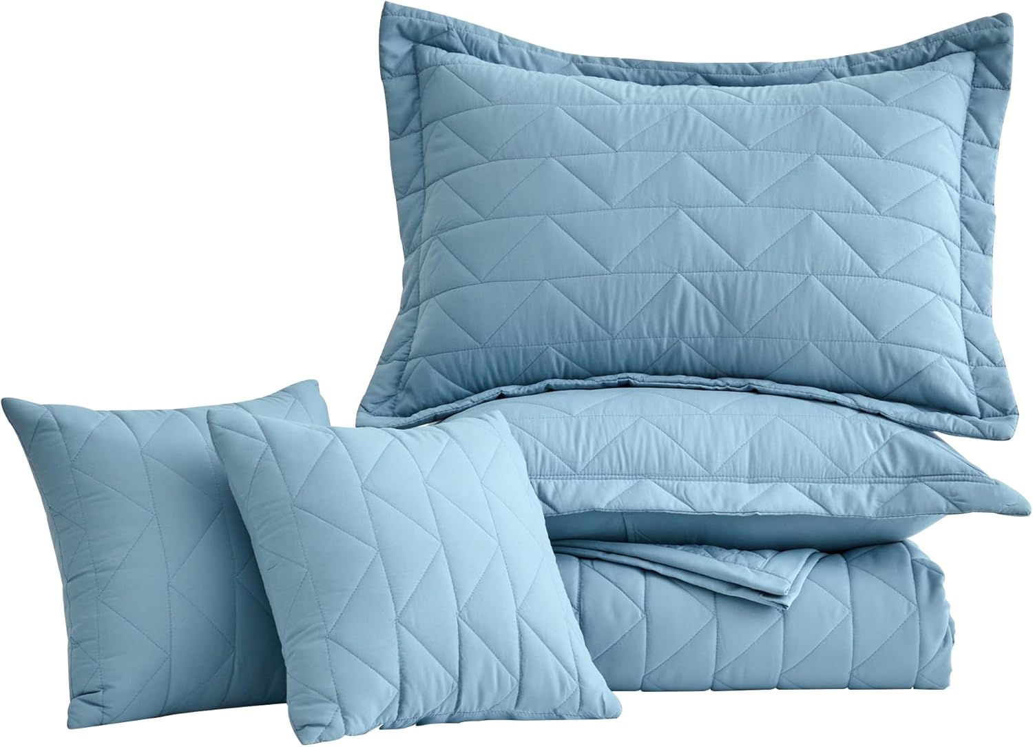 Blythease Oversized King Bedspread Set Ashley Blue 1