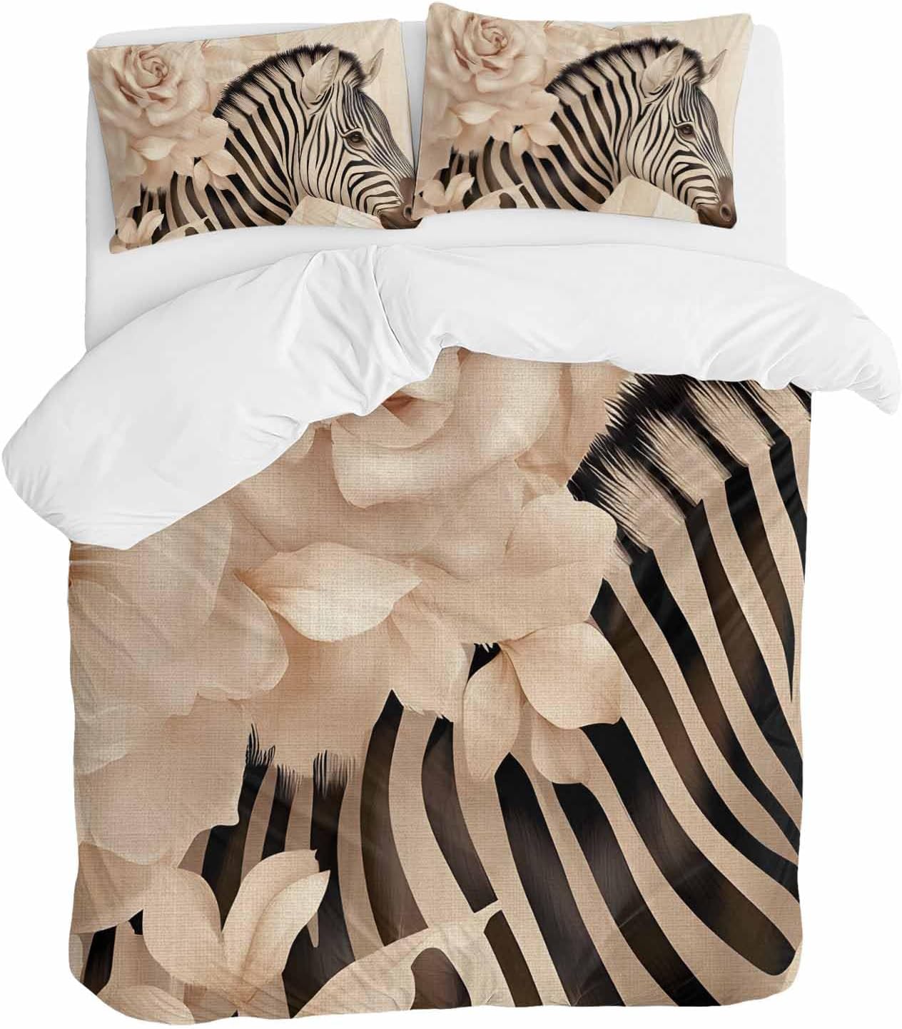 ZOE GARDEN Queen Duvet Cover Set with Pillowcases 1