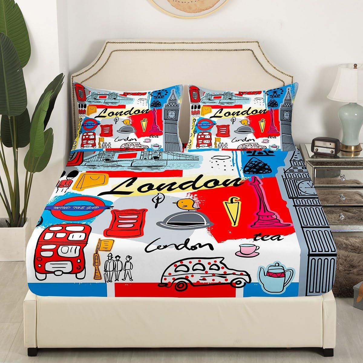 Feelyou London Themed Kids Duvet Cover Set