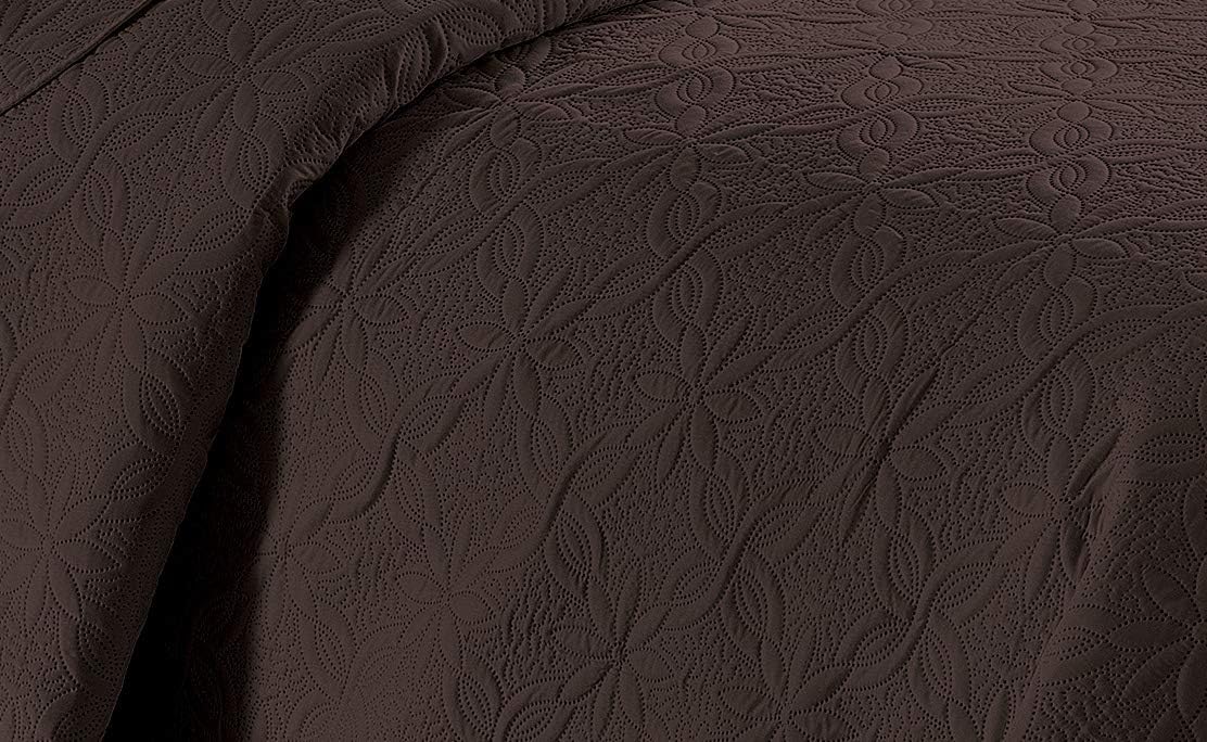 Fancy Linen 3pc Embossed Coverlet Set 1