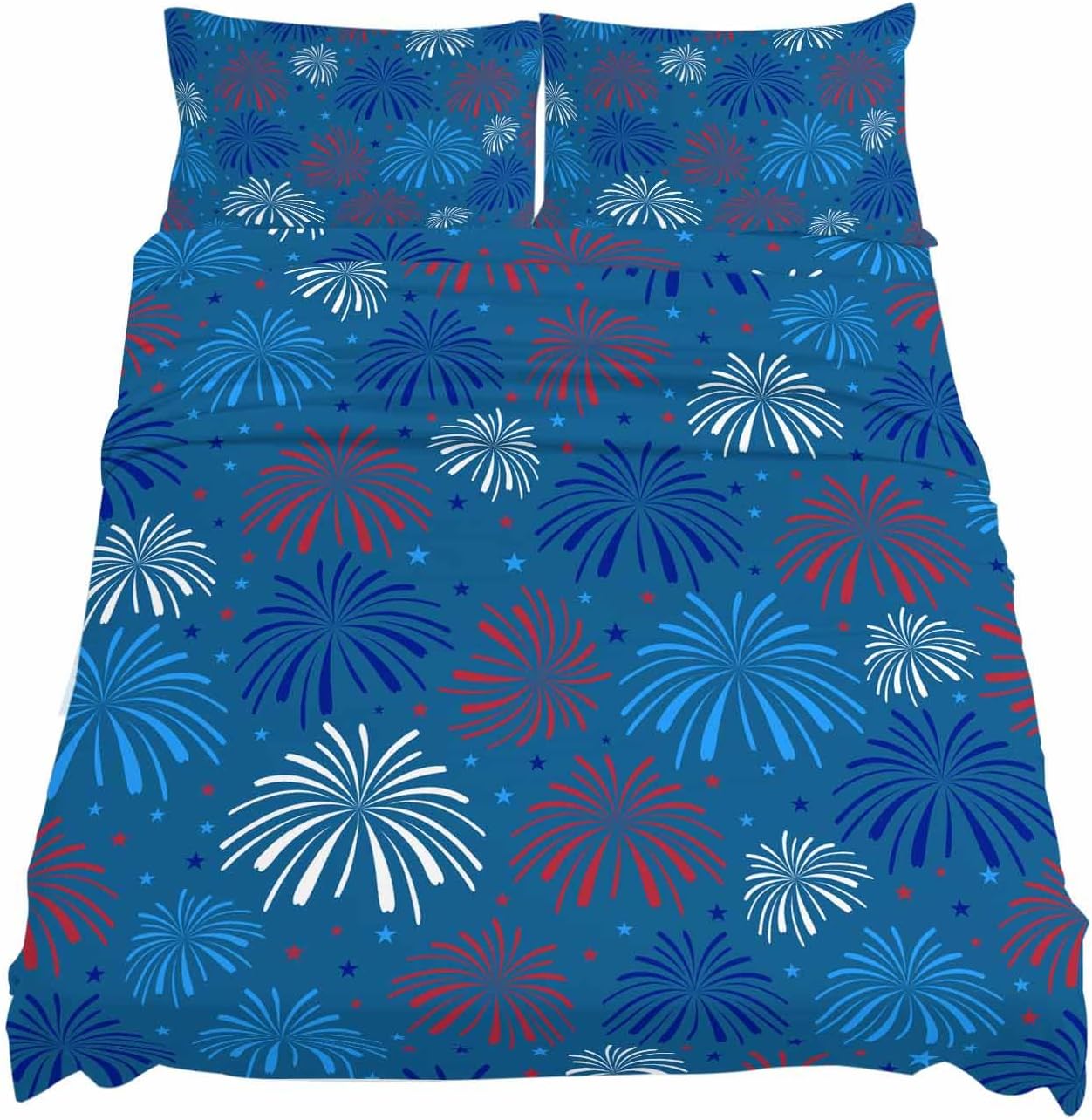 Boanket 4th of July Blue Full Sheet Set 4 Piece Microfiber