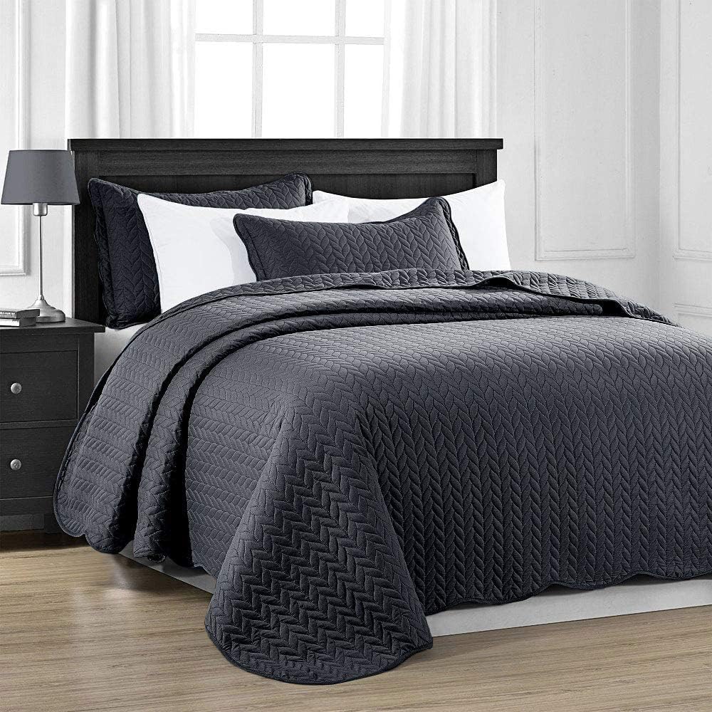 MOONLIGHT20015 Quilt Pillow Set Queen Size