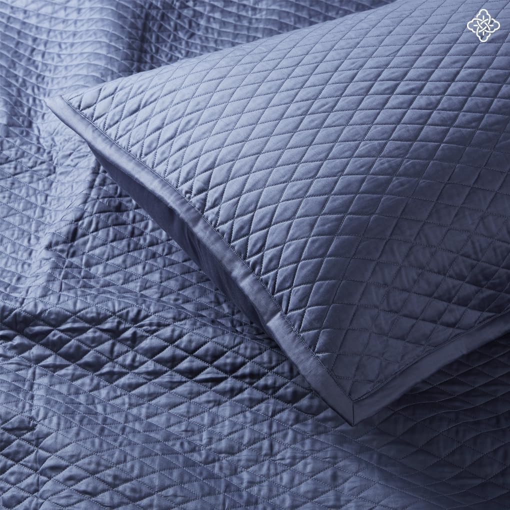BIOWEAVES Organic Cotton Quilt Twin Set - GOTS Certified Diamond Stitched
