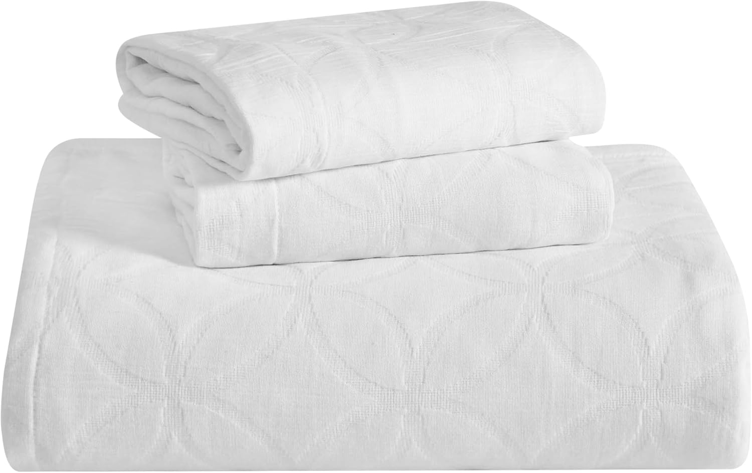 Superior Cotton Bedspread Set with Geometric Circles