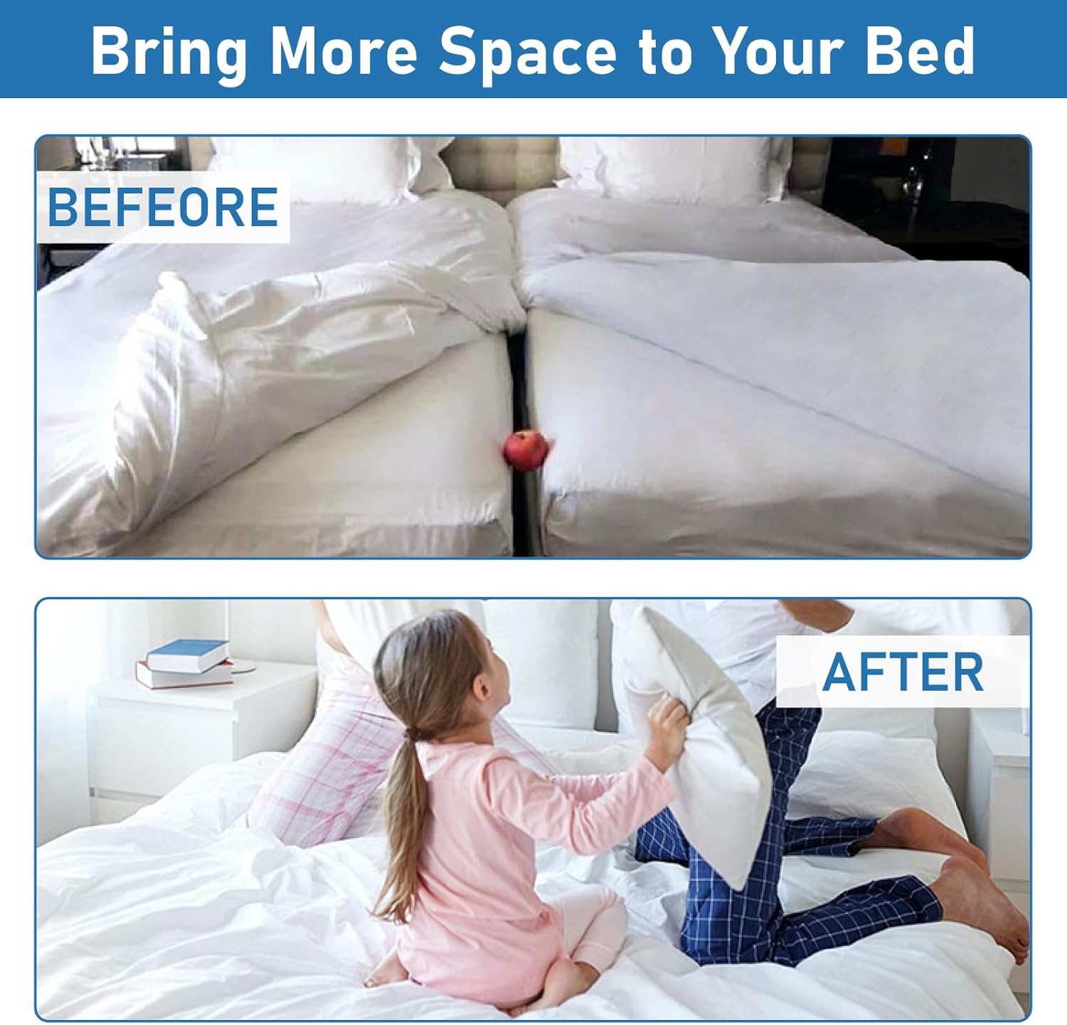 Awliye Bed Bridge Twin to King Converter Foldable and Machine-Washable
