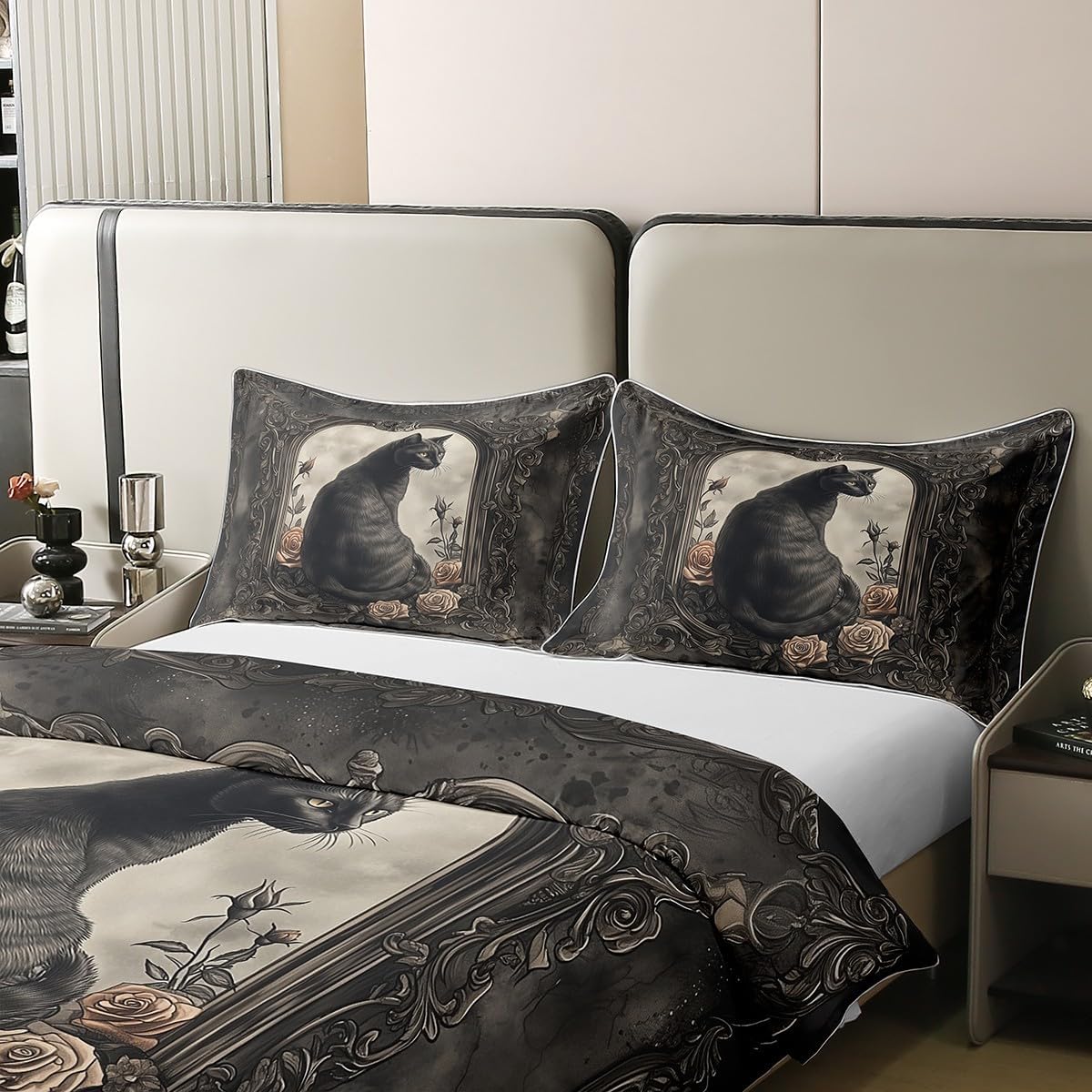 Manfei Black Cat Kids Duvet Cover Set 1