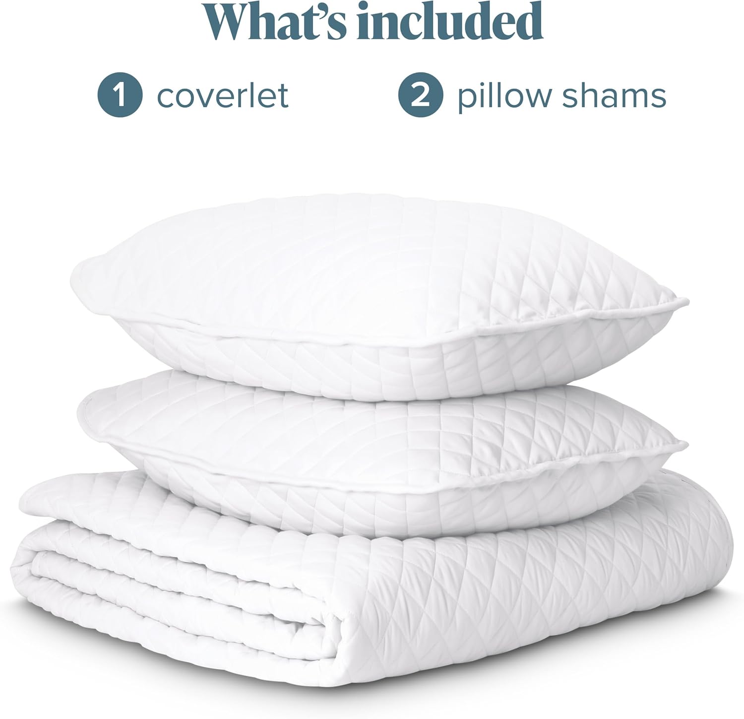 Bare Home Premium 3 Piece Quilt Set - King Size - White