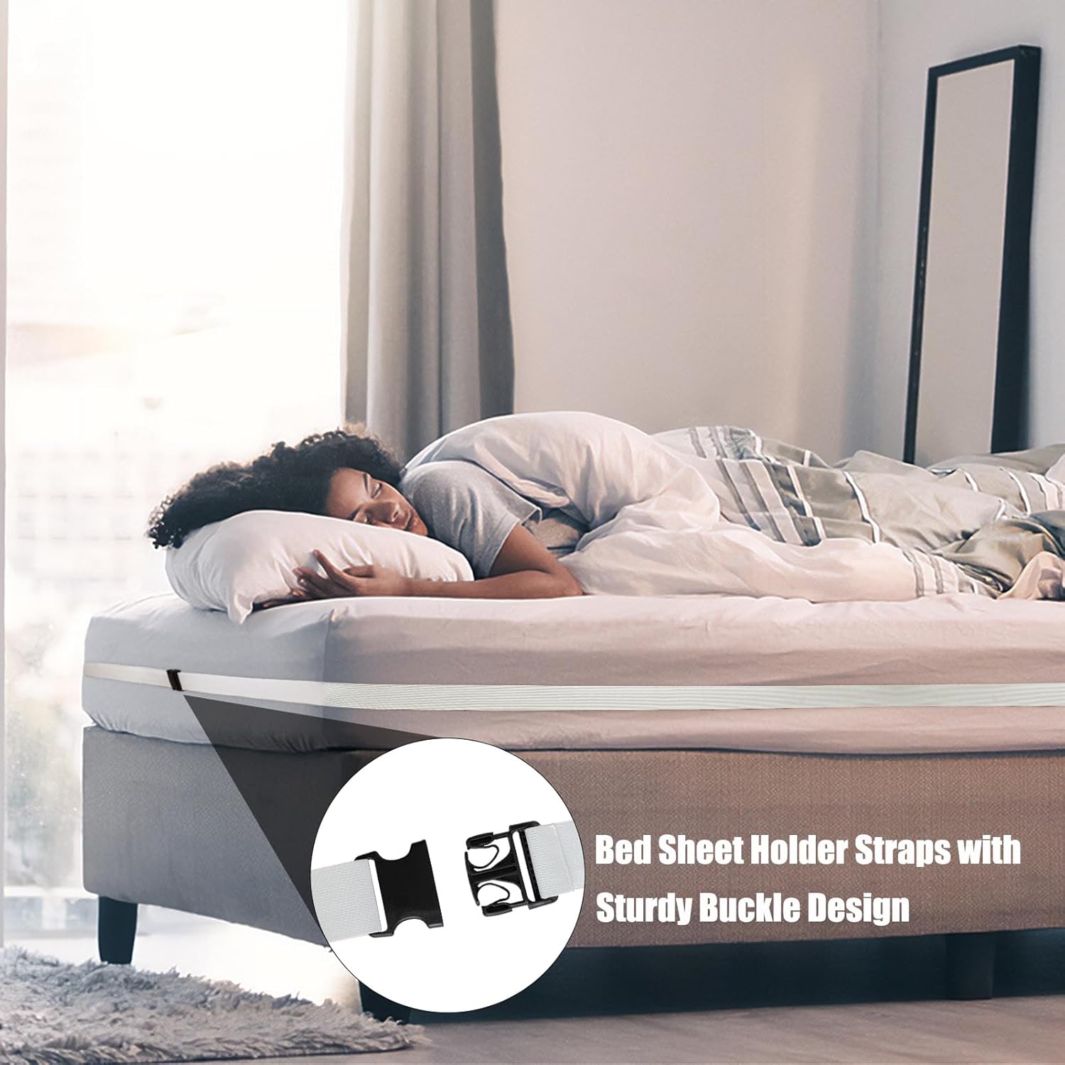 Kybitu Bed Sheet Holder Straps for Twin Full Mattress