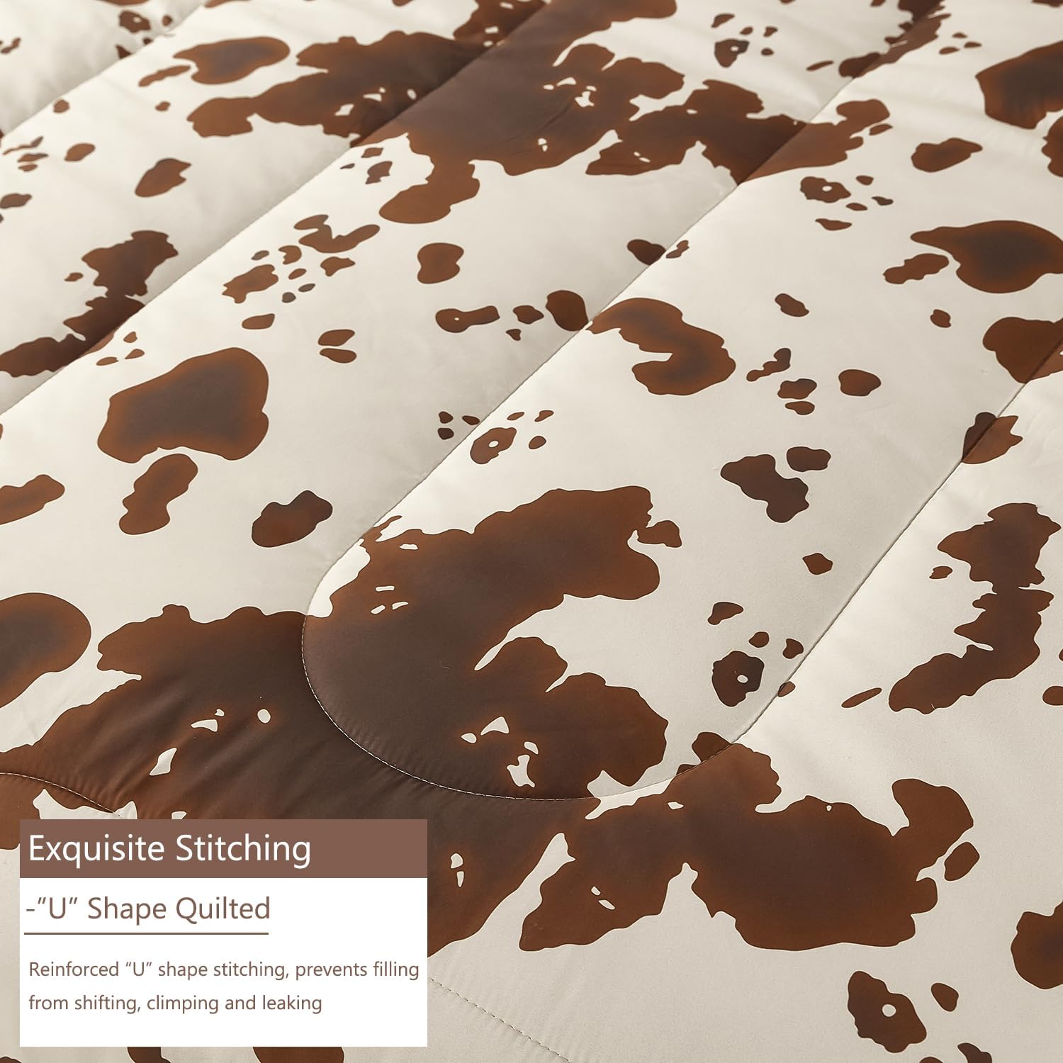 PERFEMET Cow Print King Size Comforter Set