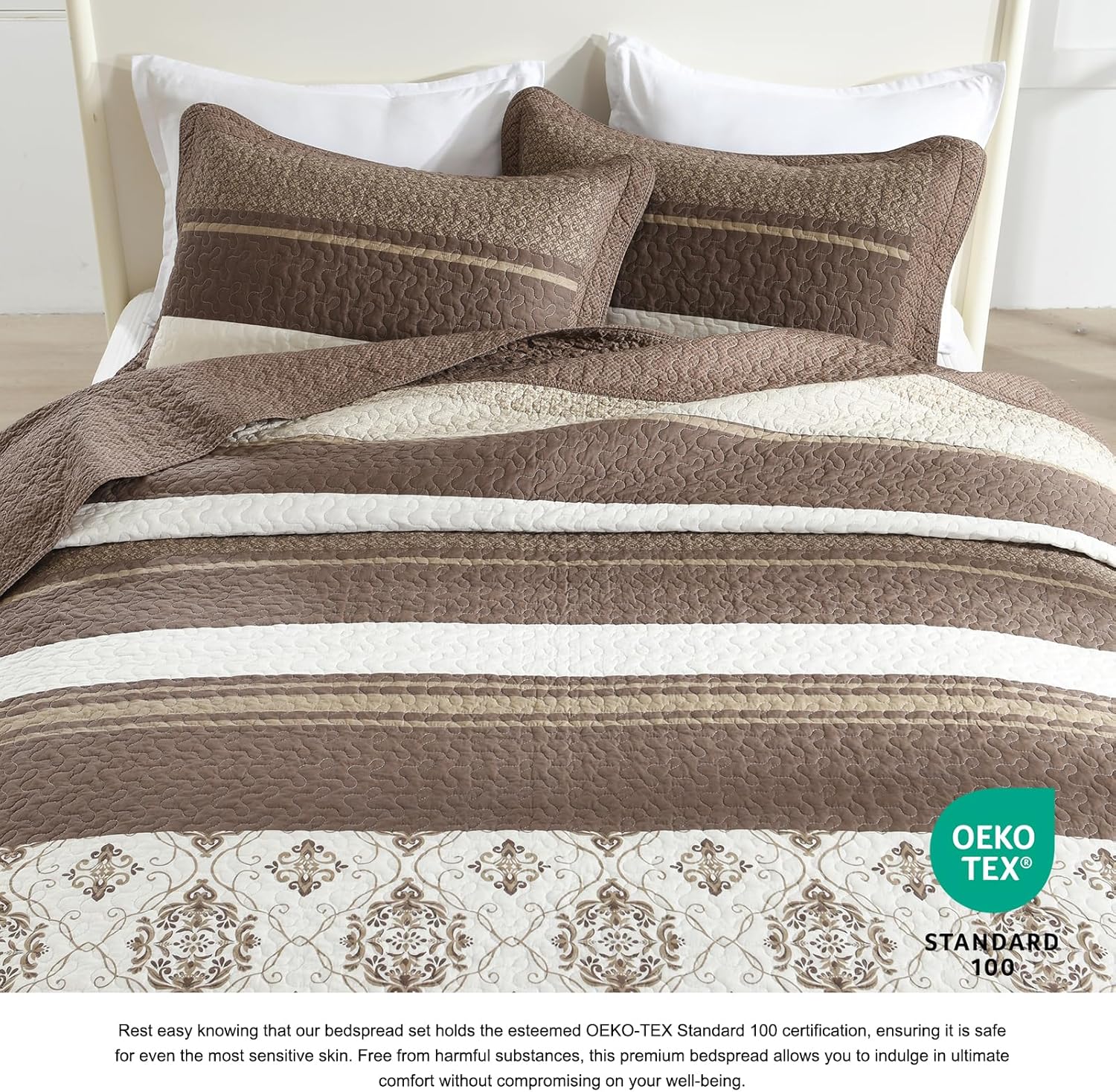 DDUOXIN King Bedspread 120x120 3 Piece Set 1