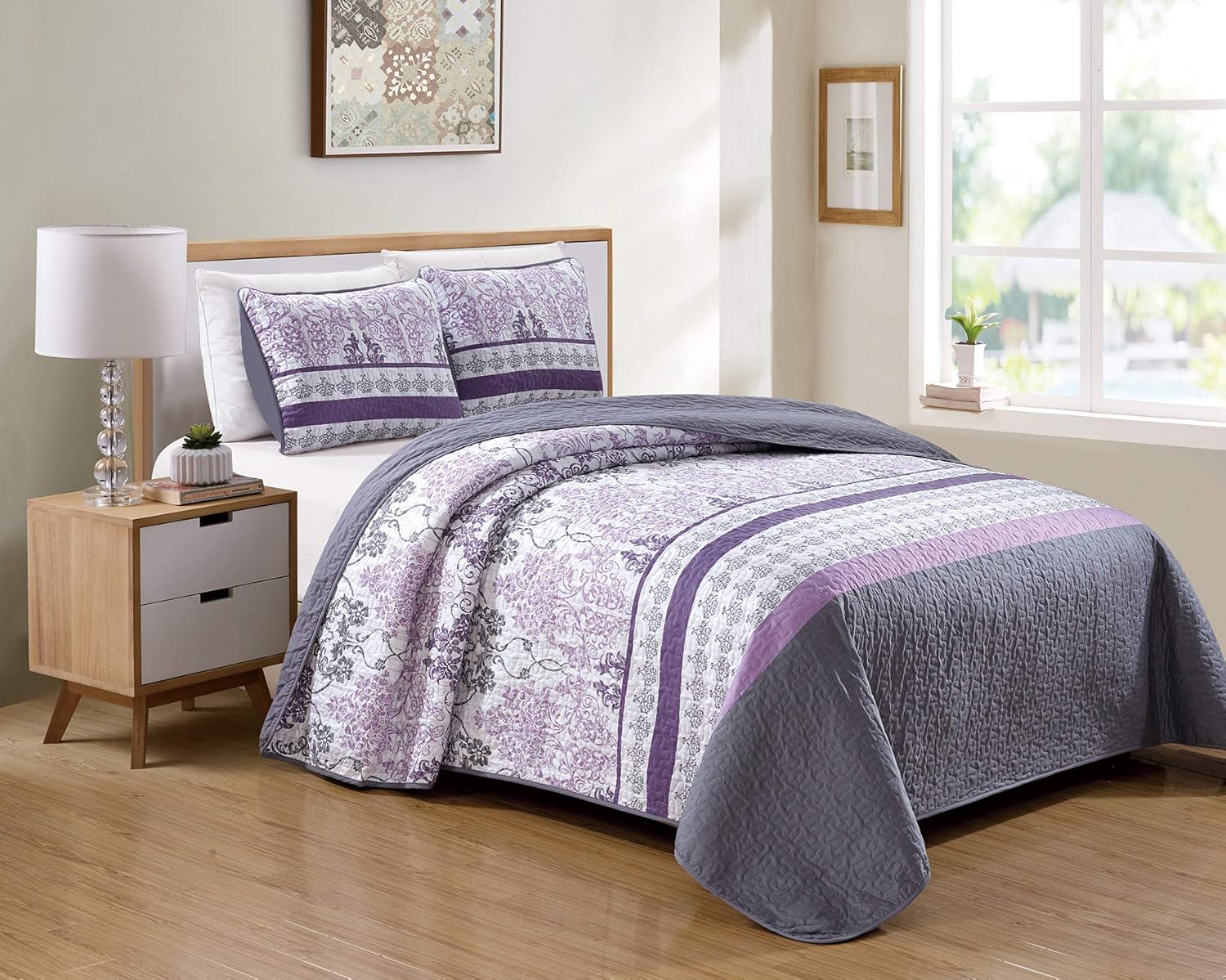 Better Home Style Floral Luxury Quilt Coverlet Set