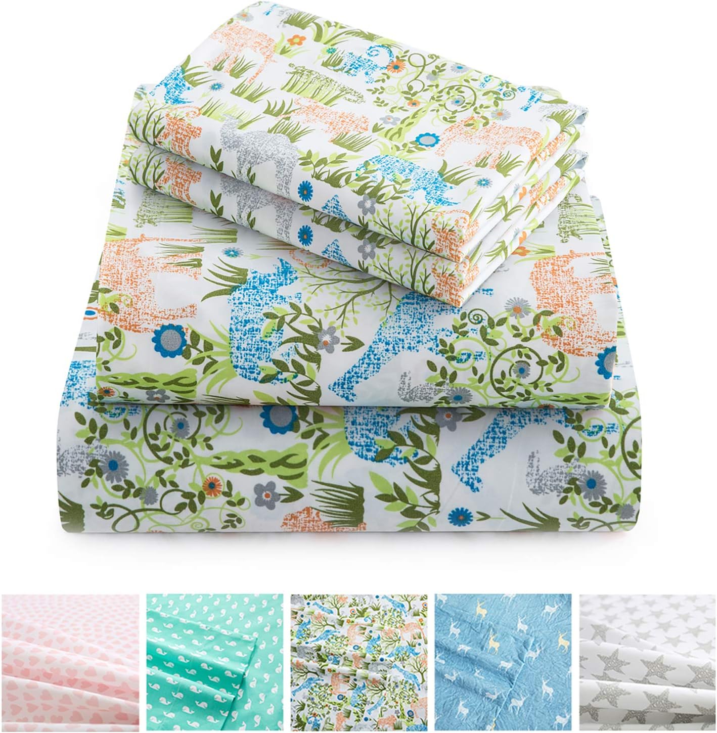 Vonty Jungle Kids Bed Sheet Set Twin