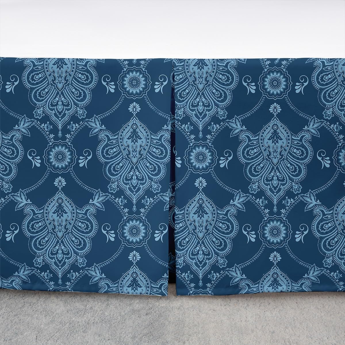 Feelyou Damask King Size Bed Skirt with 15 Inch Drop 1