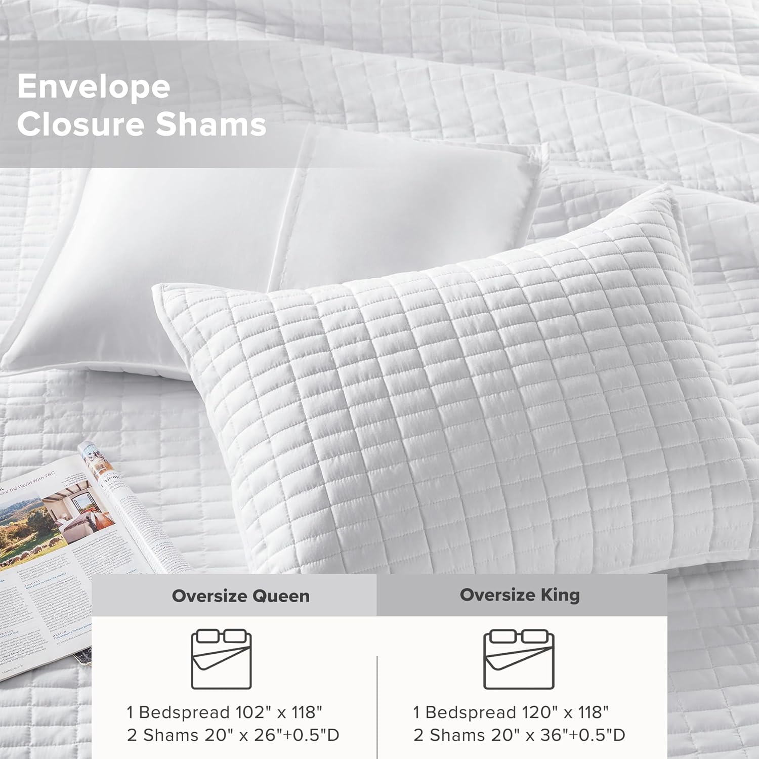 Comfort Spaces King Quilt Set with Shams 3 Piece