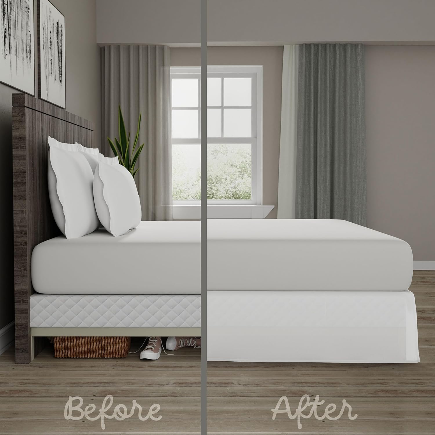 TODAYS HOME Home Classic Bed Skirt Dust Ruffle Twin XL