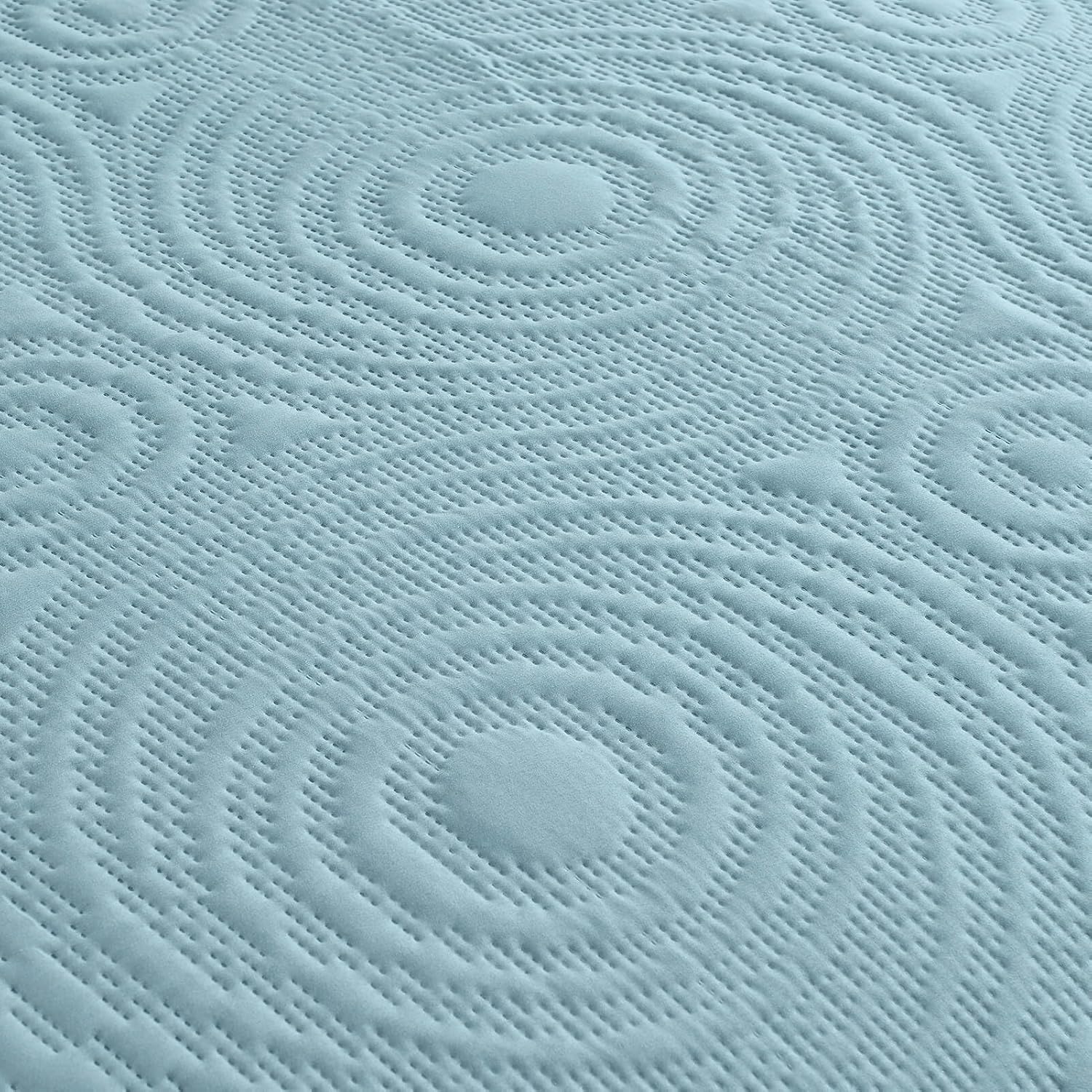 Oversized King Bedspread Set 128x120 Blue