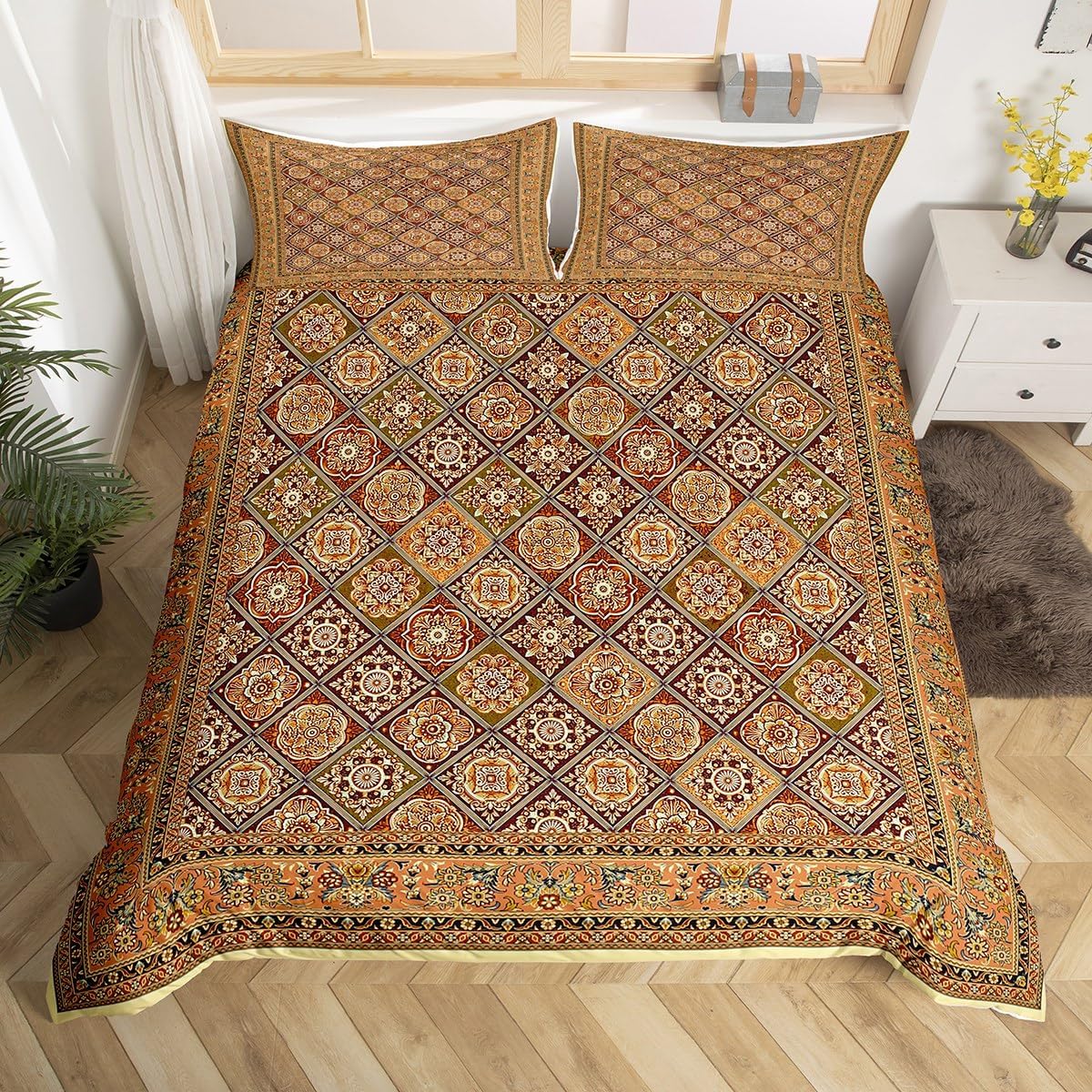 Feelyou Boho Paisley Duvet Cover Set Kids