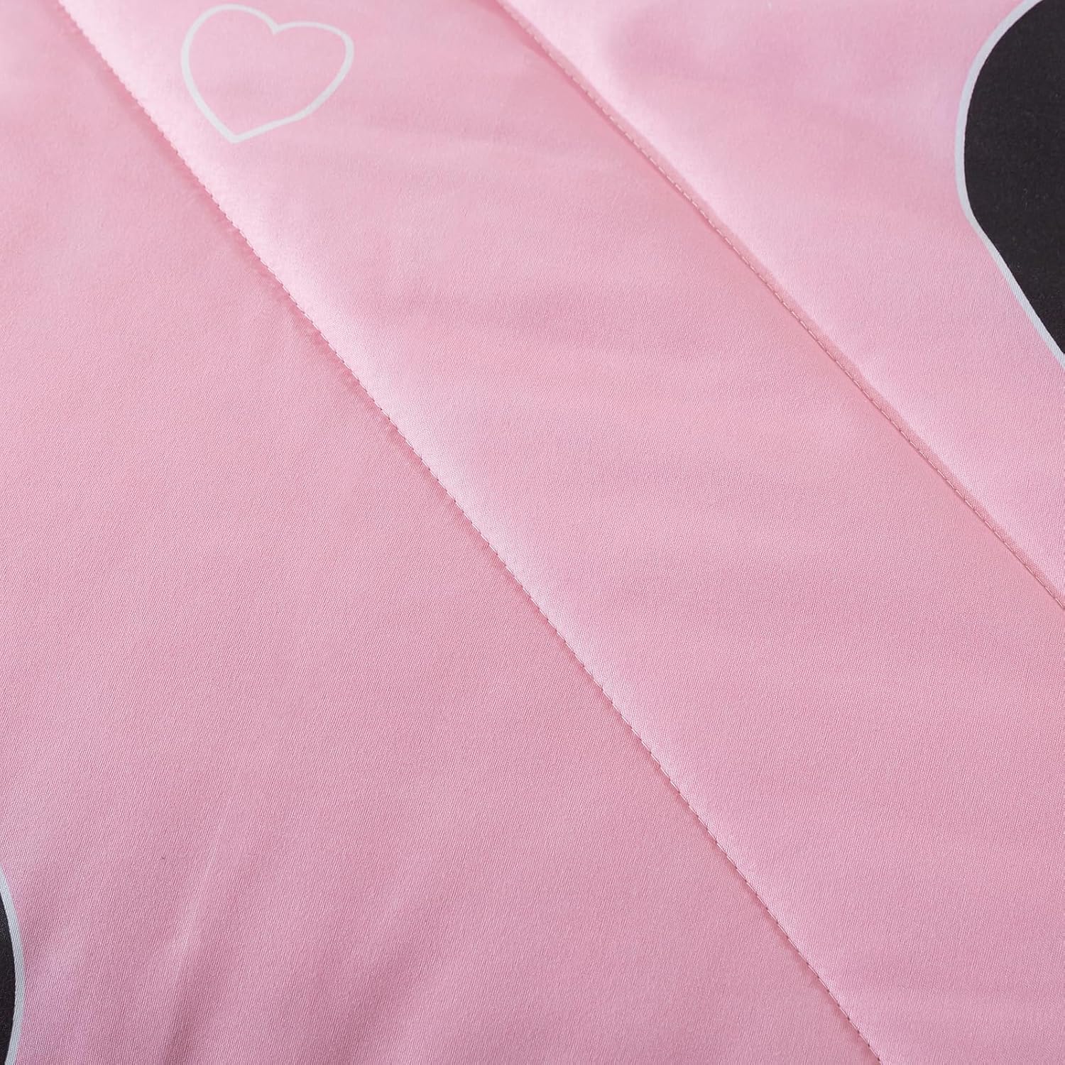 Caressma Love Heart Pink Queen Comforter Set 3 Pieces