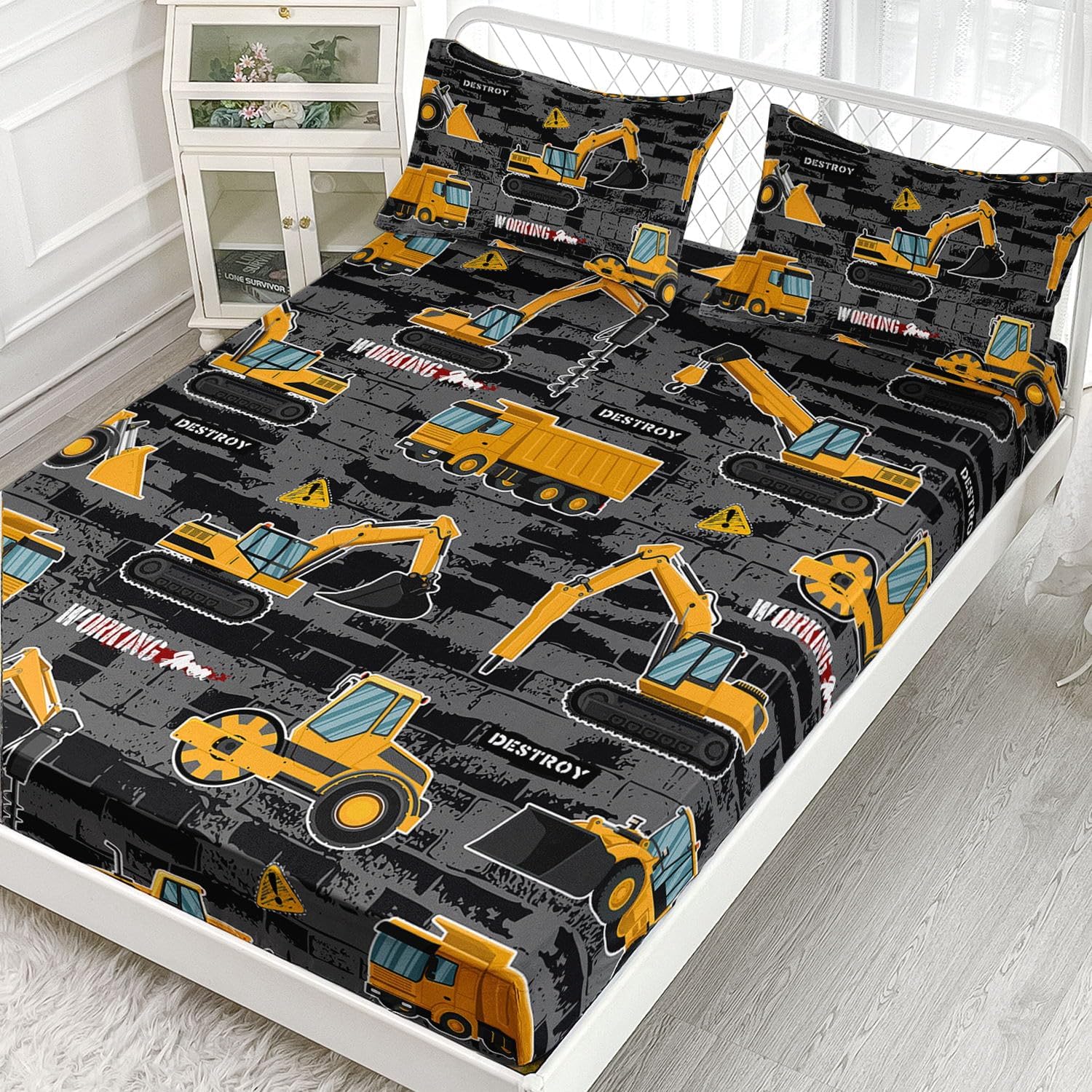 Smell Sunshine Truck Sheets Set 4Pcs for Kids
